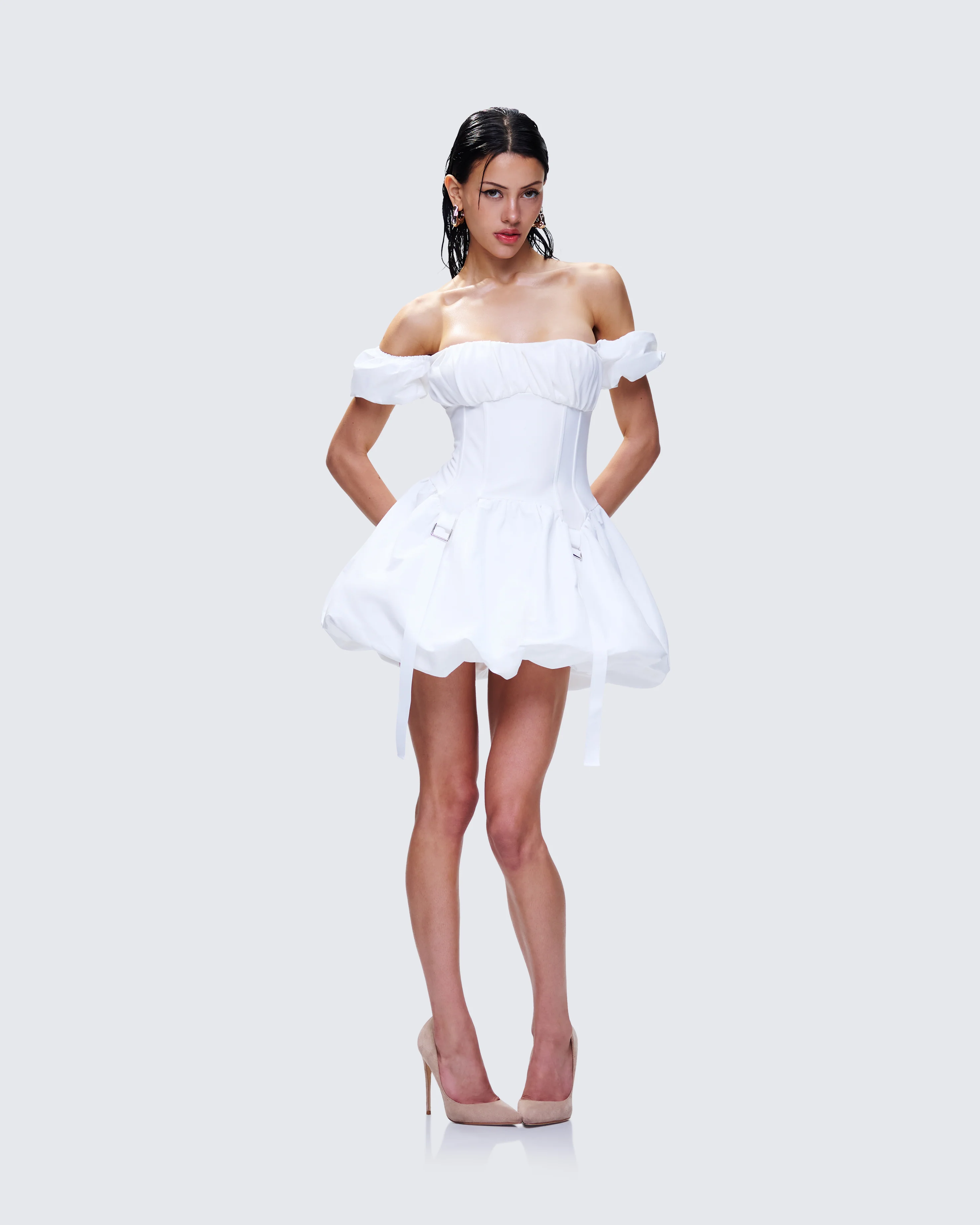 Tabitha White Corset Mini Dress - Image 4