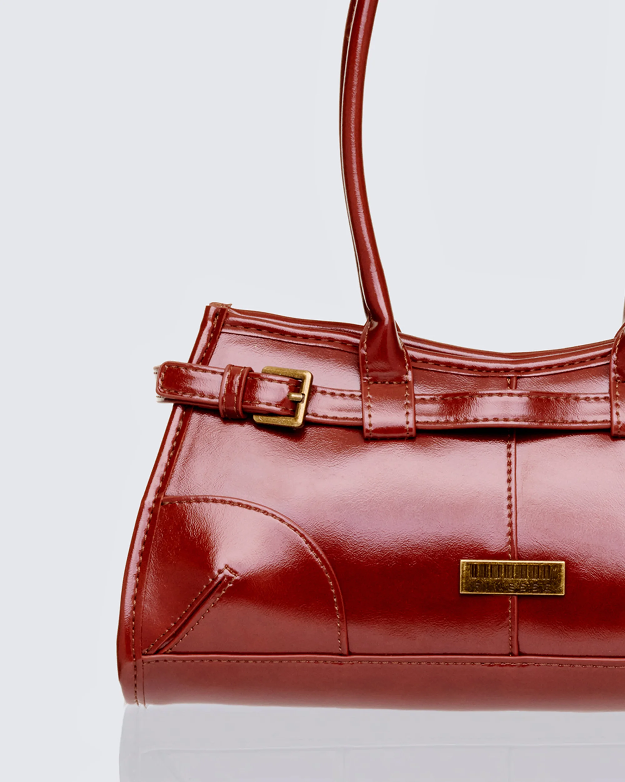Talya Brown Belted Lady Bag - Image 3