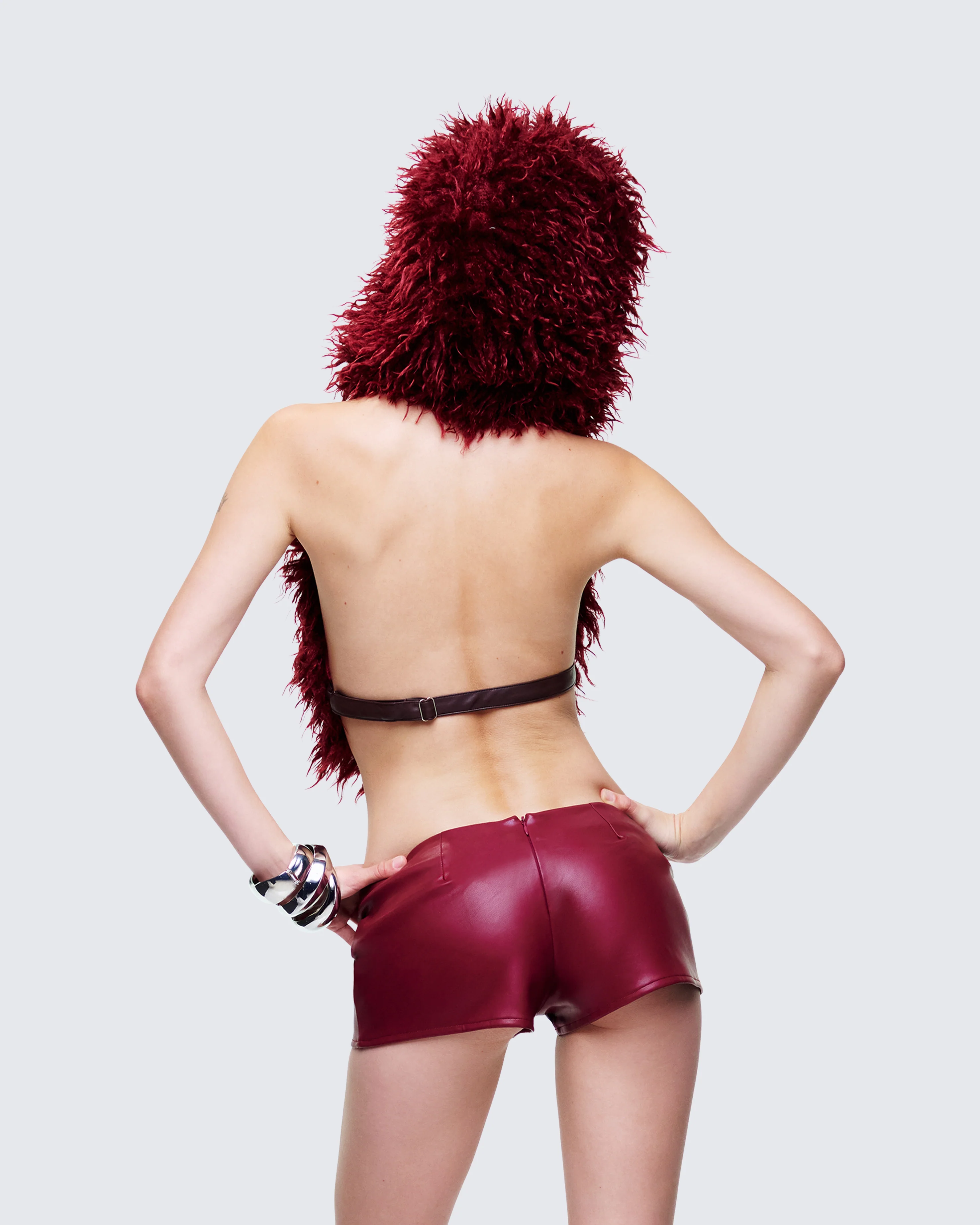 Tamara Plum Backless Hood Top - Image 4