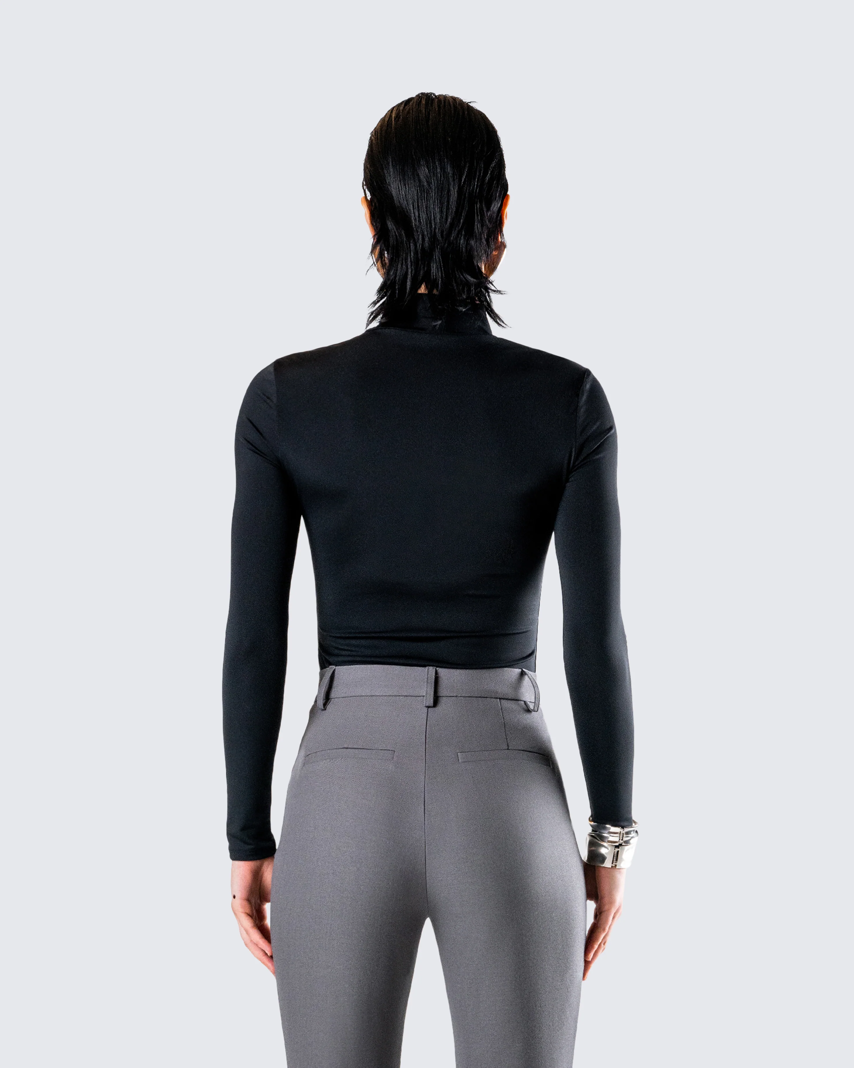 Tana Black Mockneck Top - Image 5