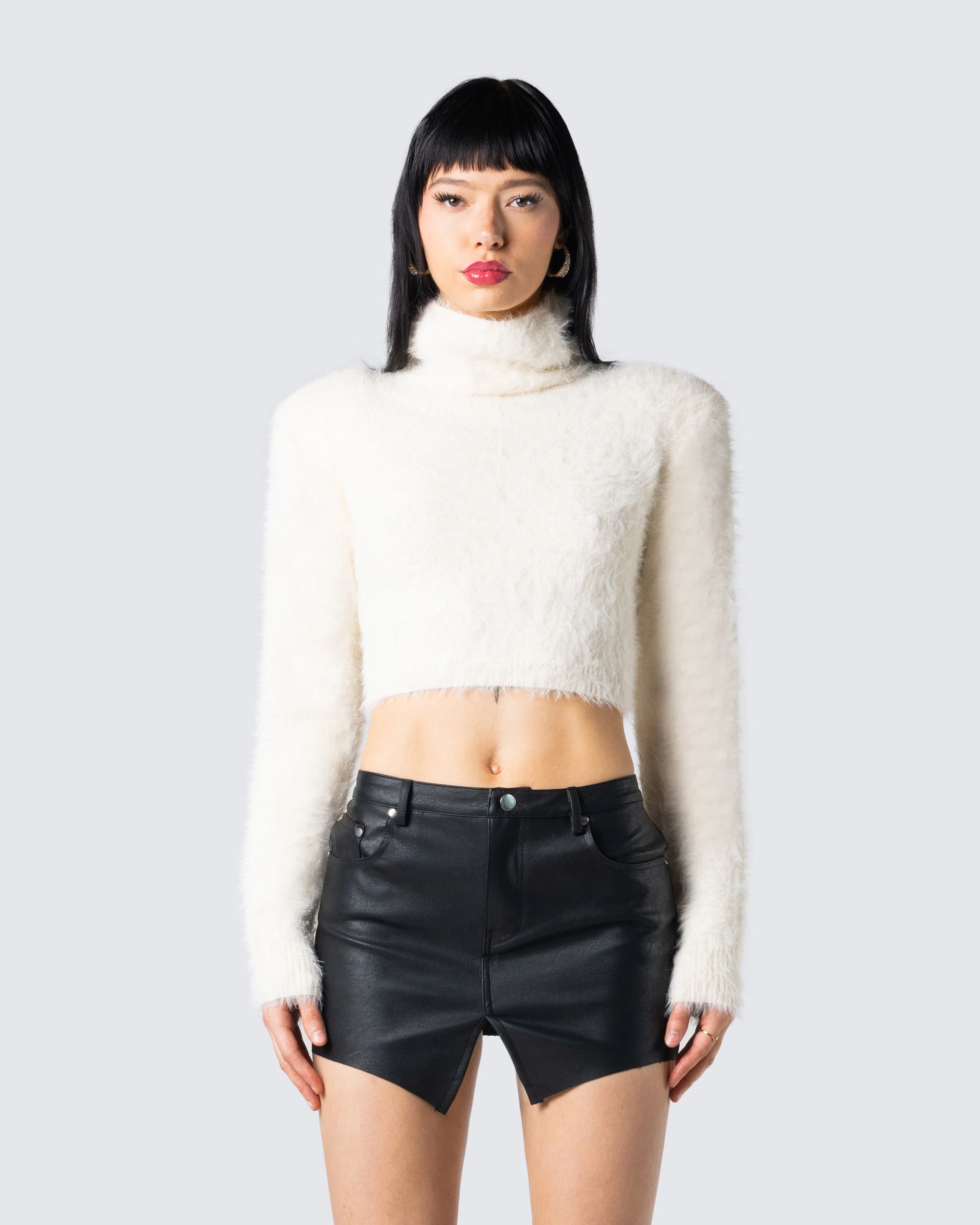 Tanis Beige Sweater Knit Top - Image 4
