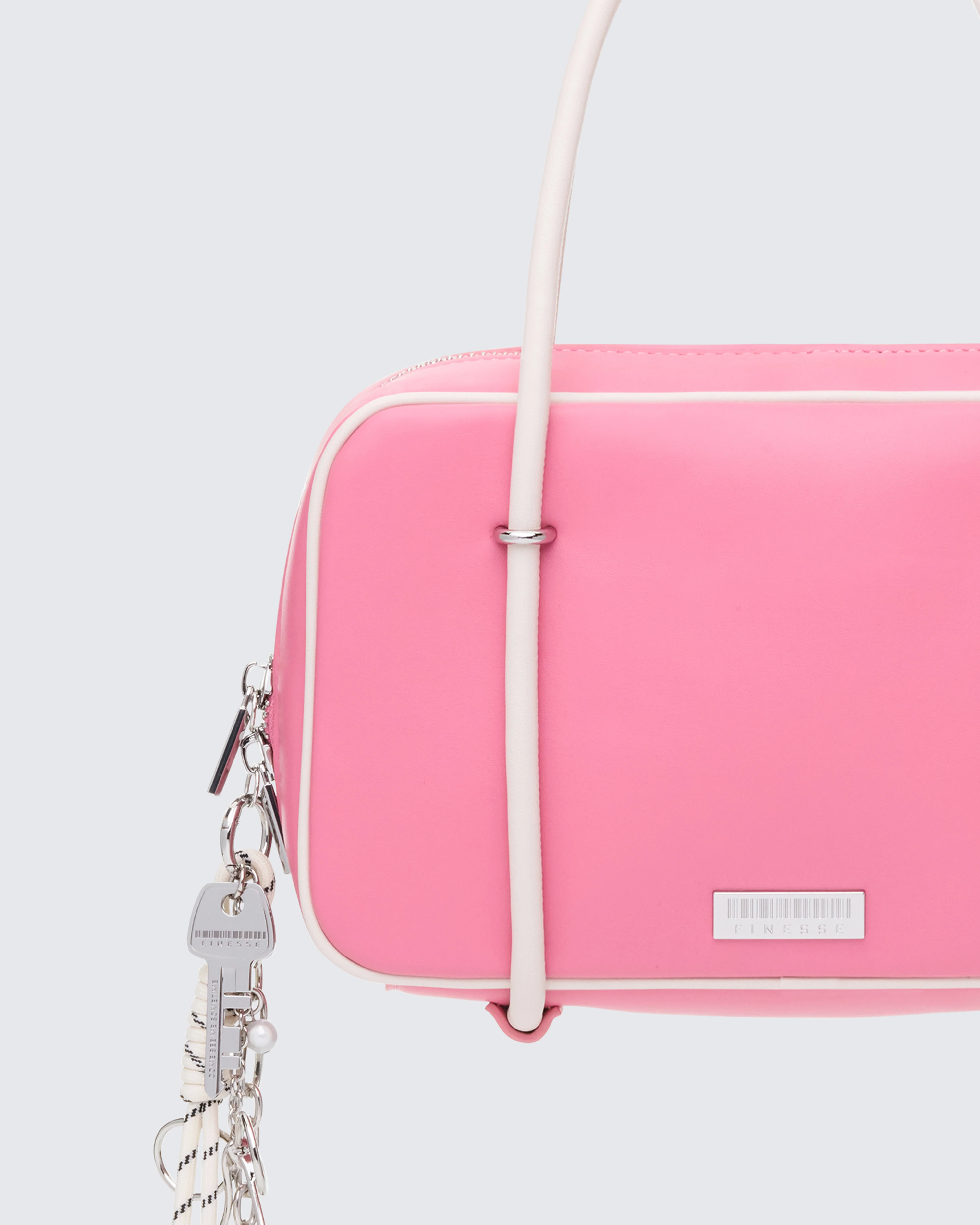 Tasmin Pink Multi Charm Bowler Bag - Image 3