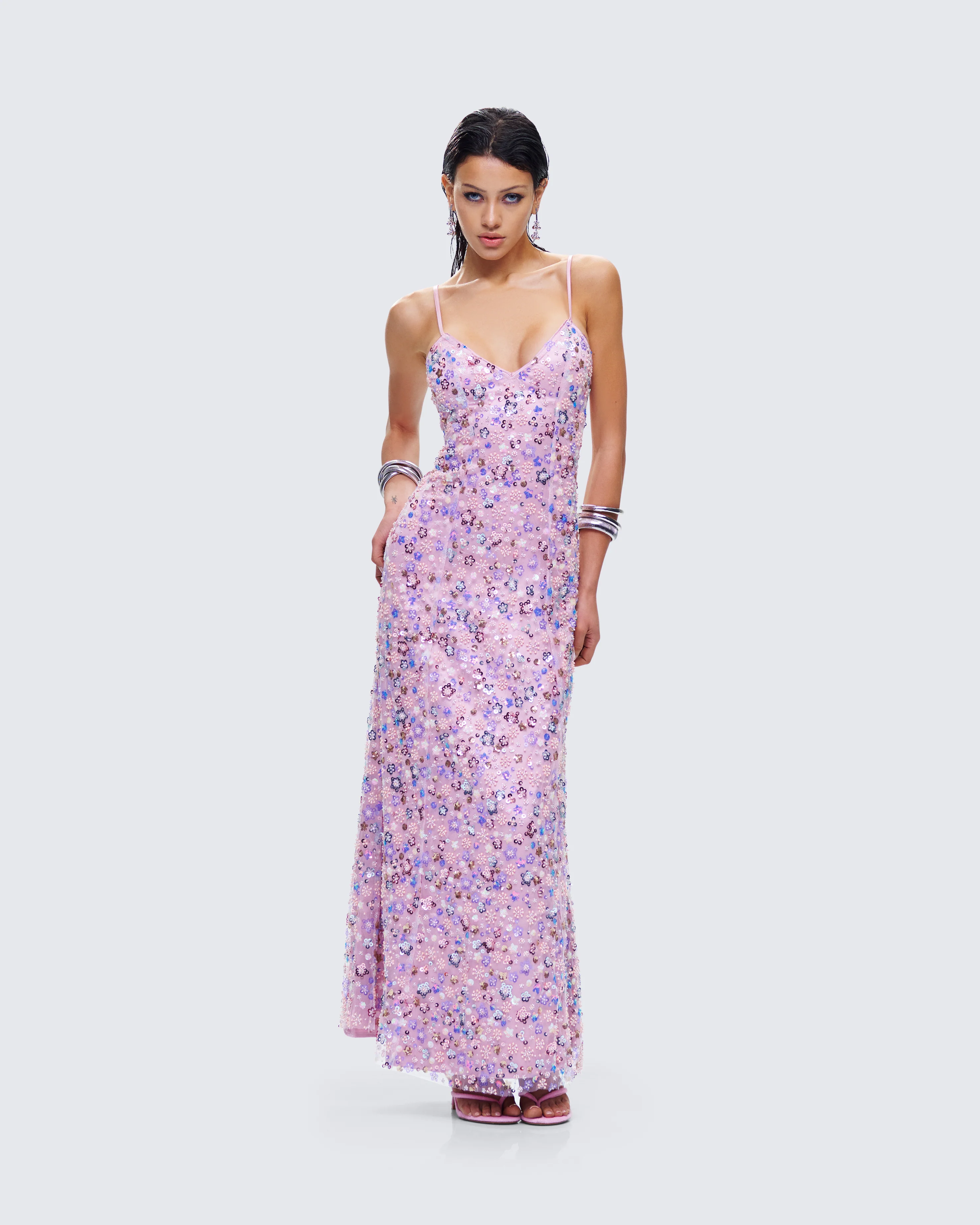 Tavianna Multi Floral Embellished Gown - Image 6