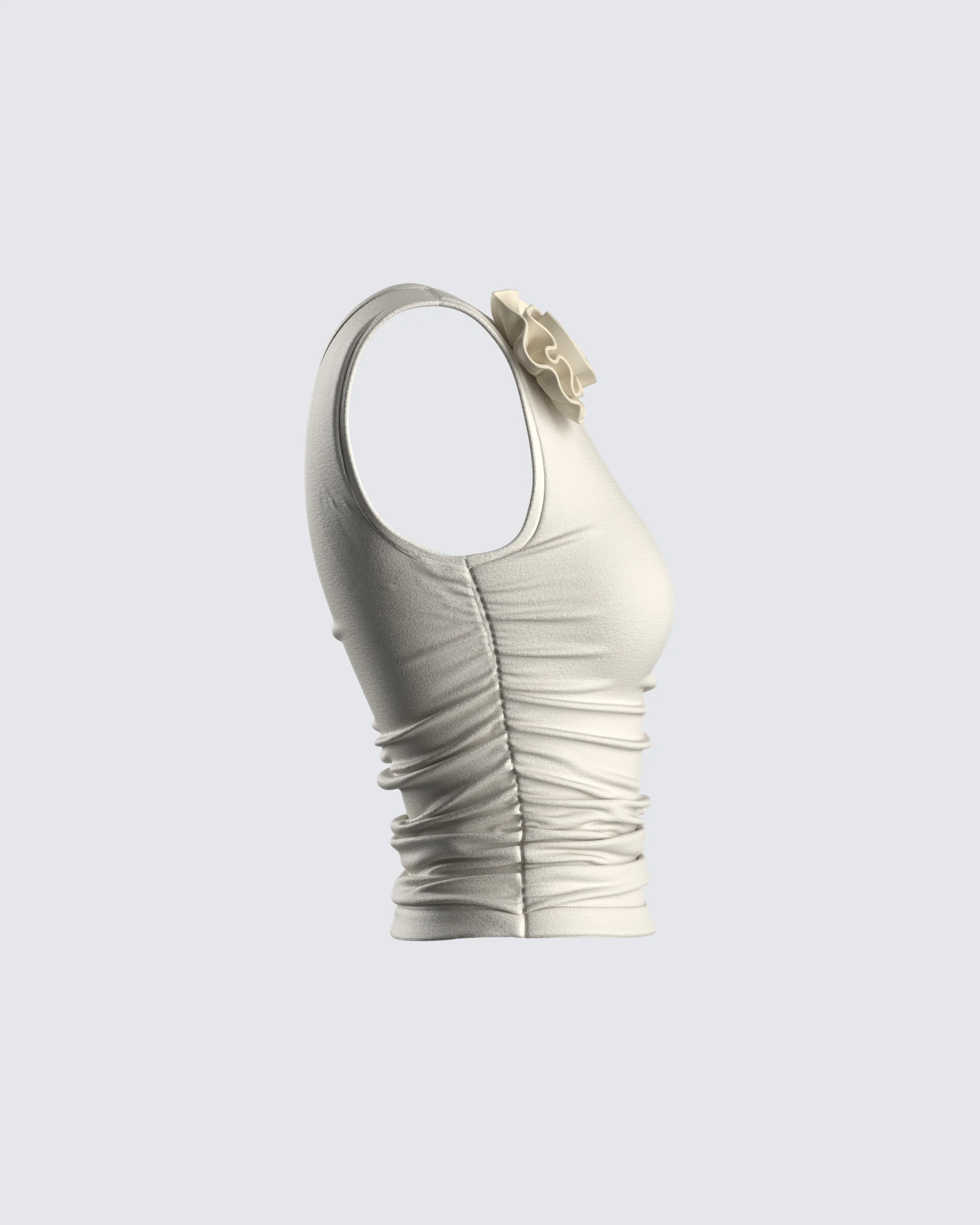 Tawny Ivory One Shoulder Top - Image 2