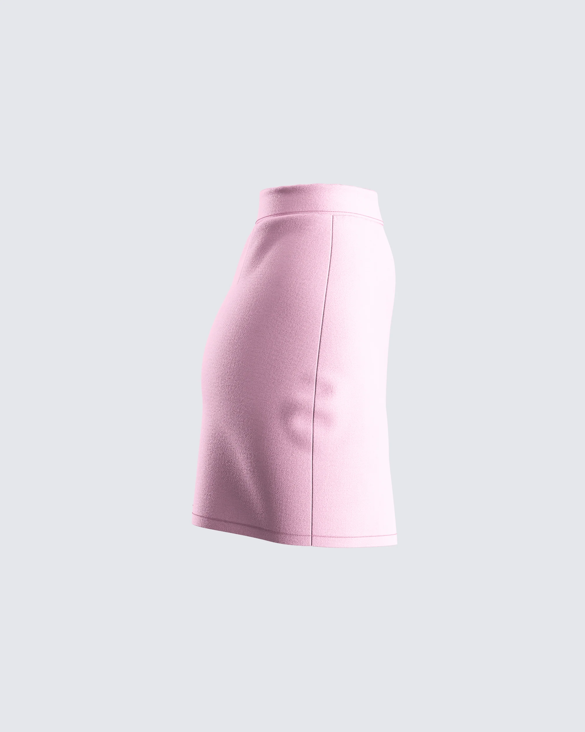 Teresa Pink High Waist Mini Skirt - Image 2