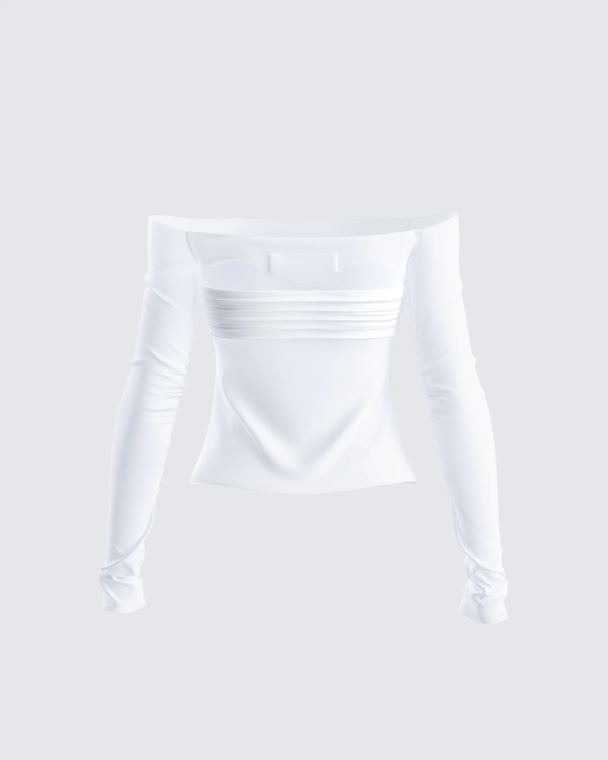 Theo White Sheer Knit Top - Image 3