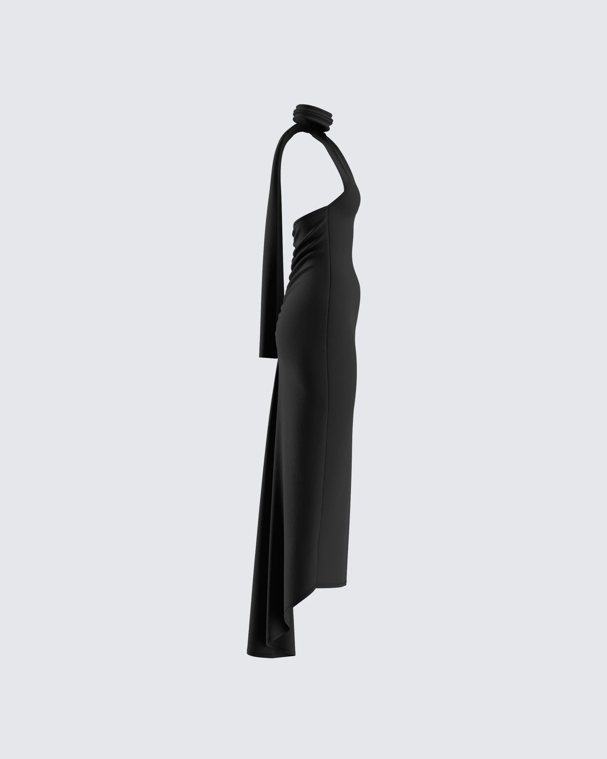 Toni Black One Shoulder Dress - Image 2