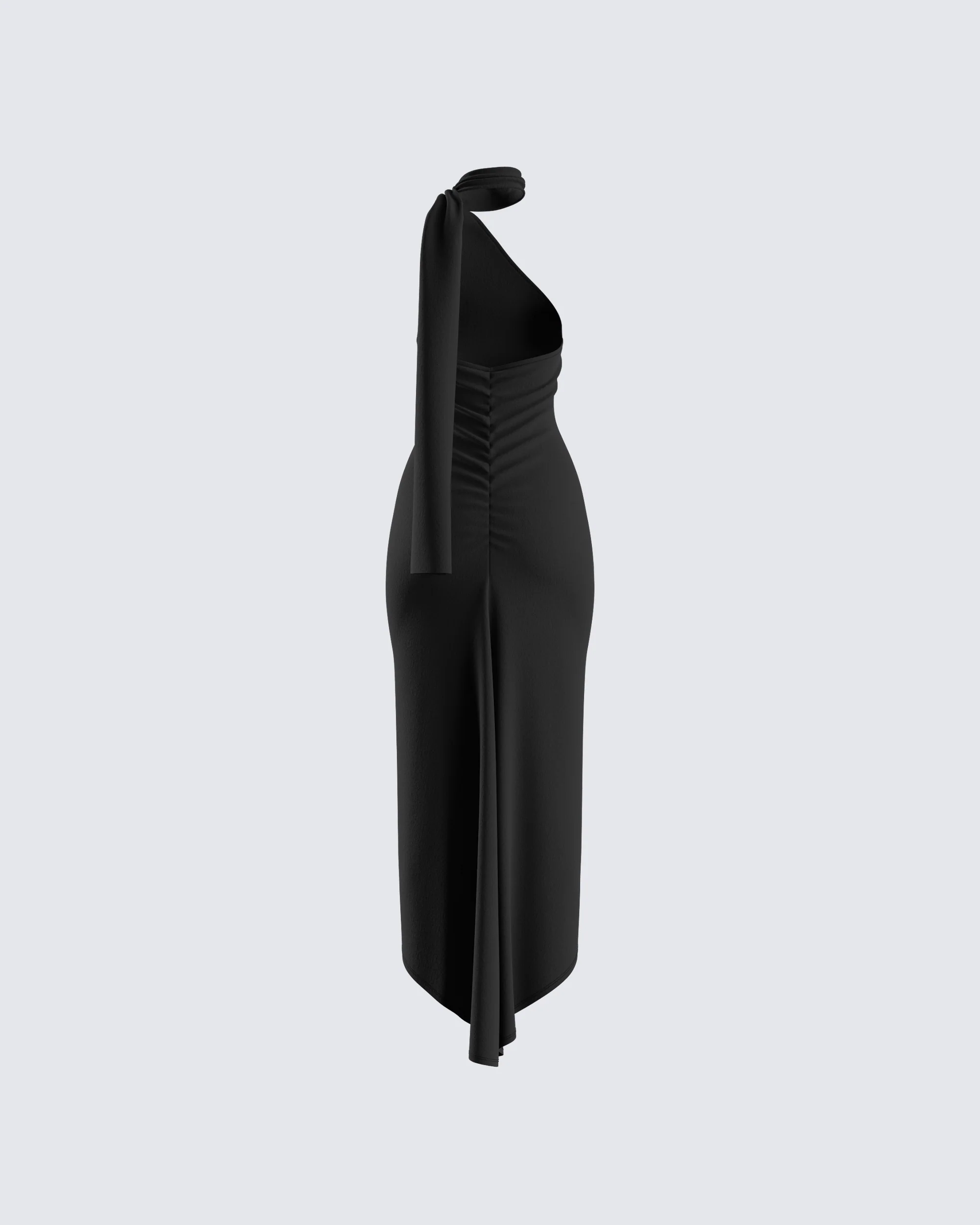 Toni Black One Shoulder Dress - Image 3