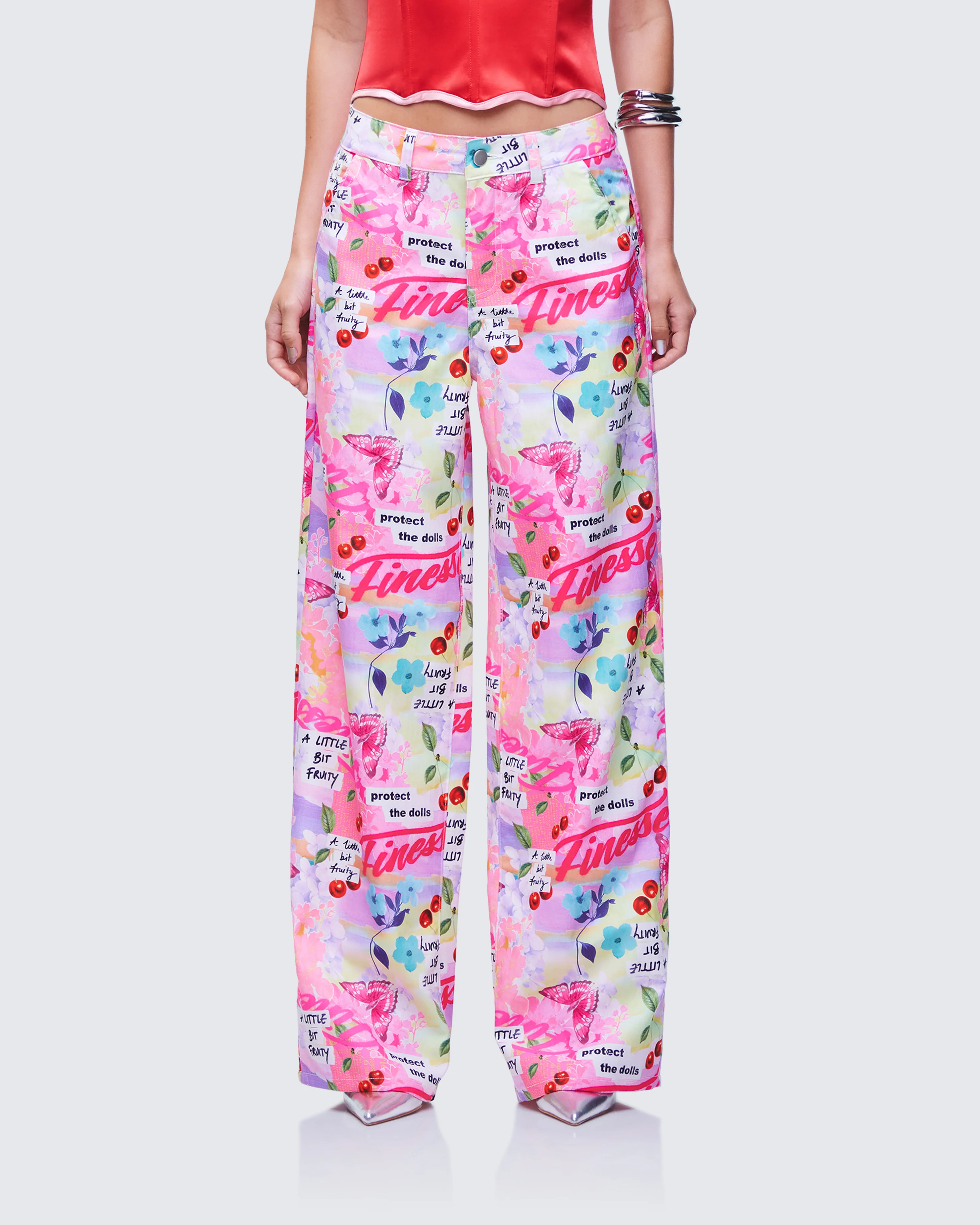 Tove Multi Printed Twill Pant - Image 2