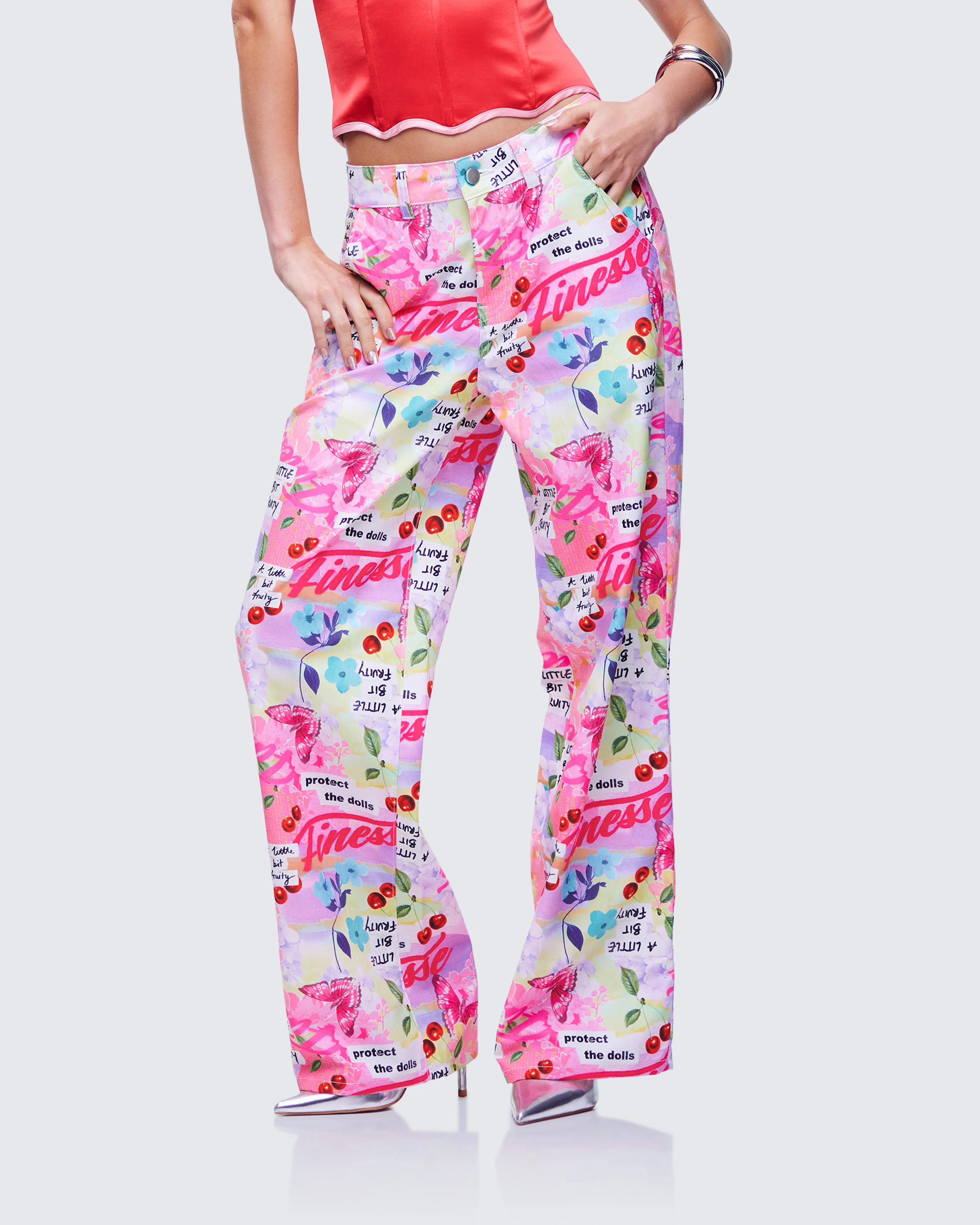 Tove Multi Printed Twill Pant - Image 3