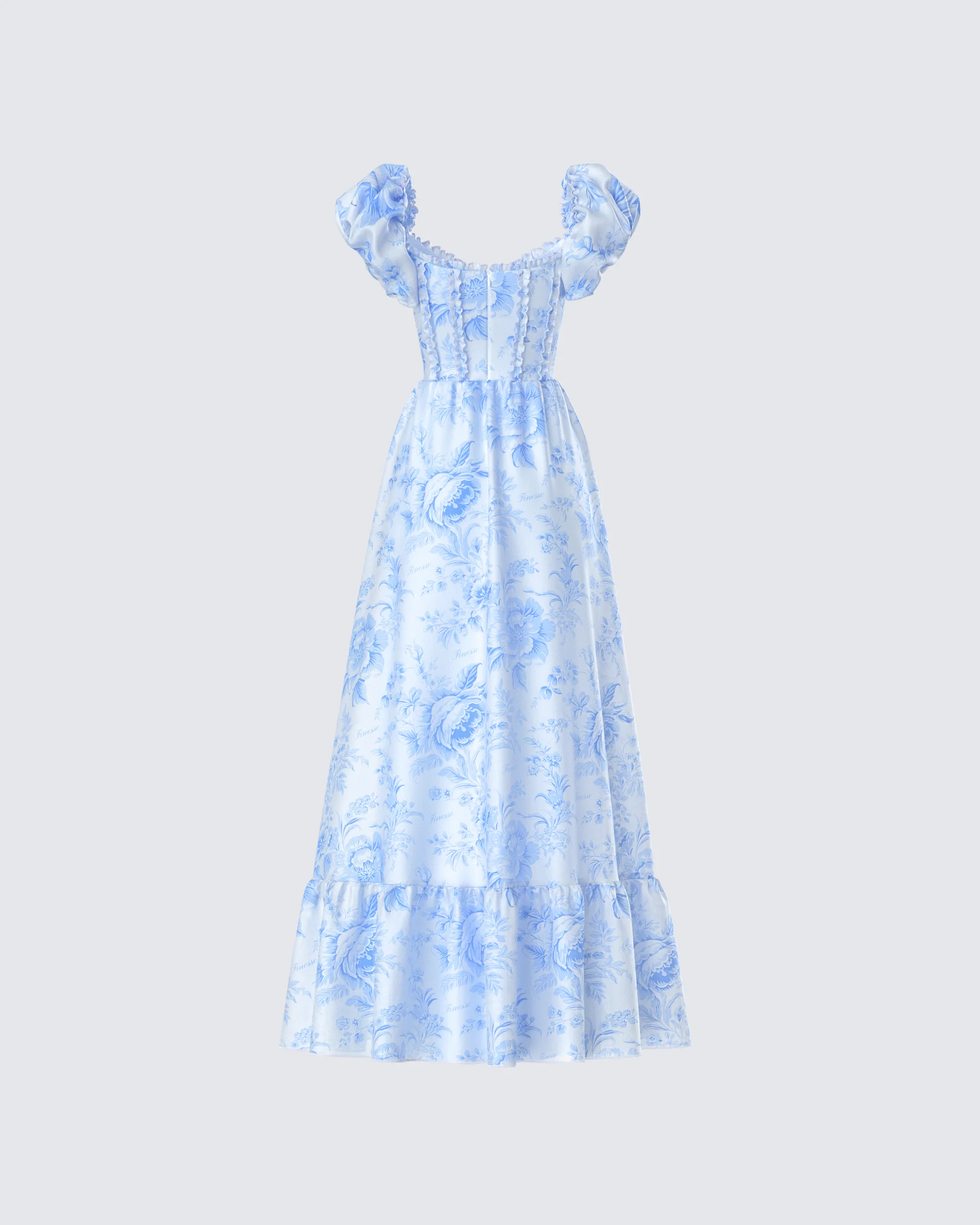 Tressa Blue Flower Print Maxi Dress - Image 3