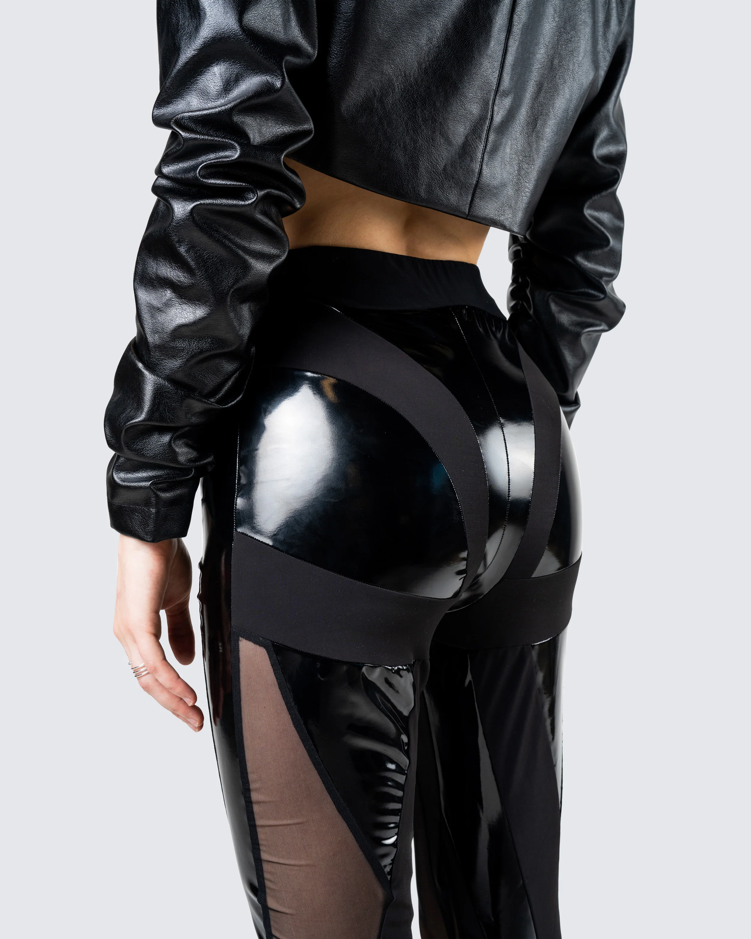 Trinity Black Sheer Spiral Legging - Image 9