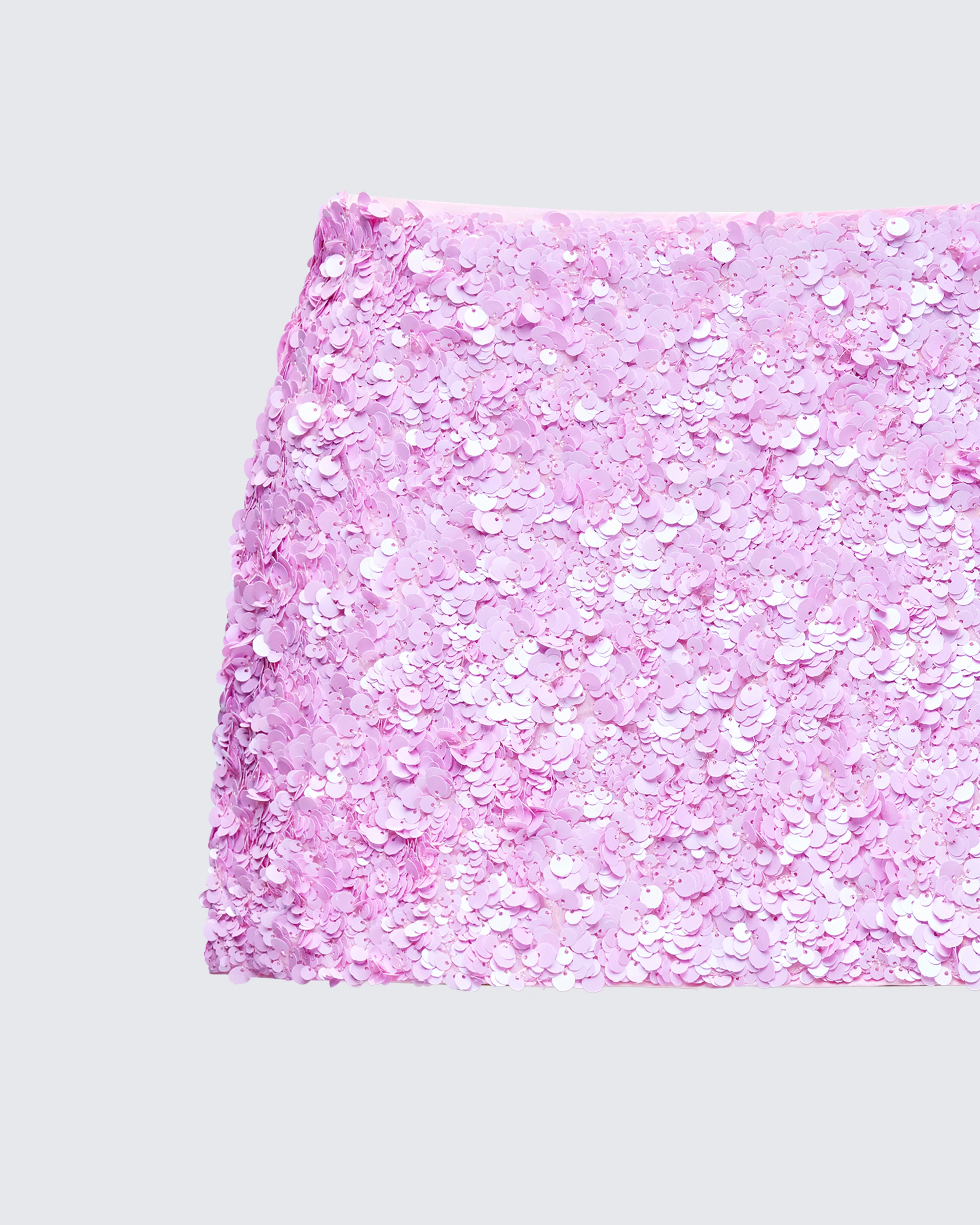 Twila Pink Shell Sequin Mini Skirt - Image 6