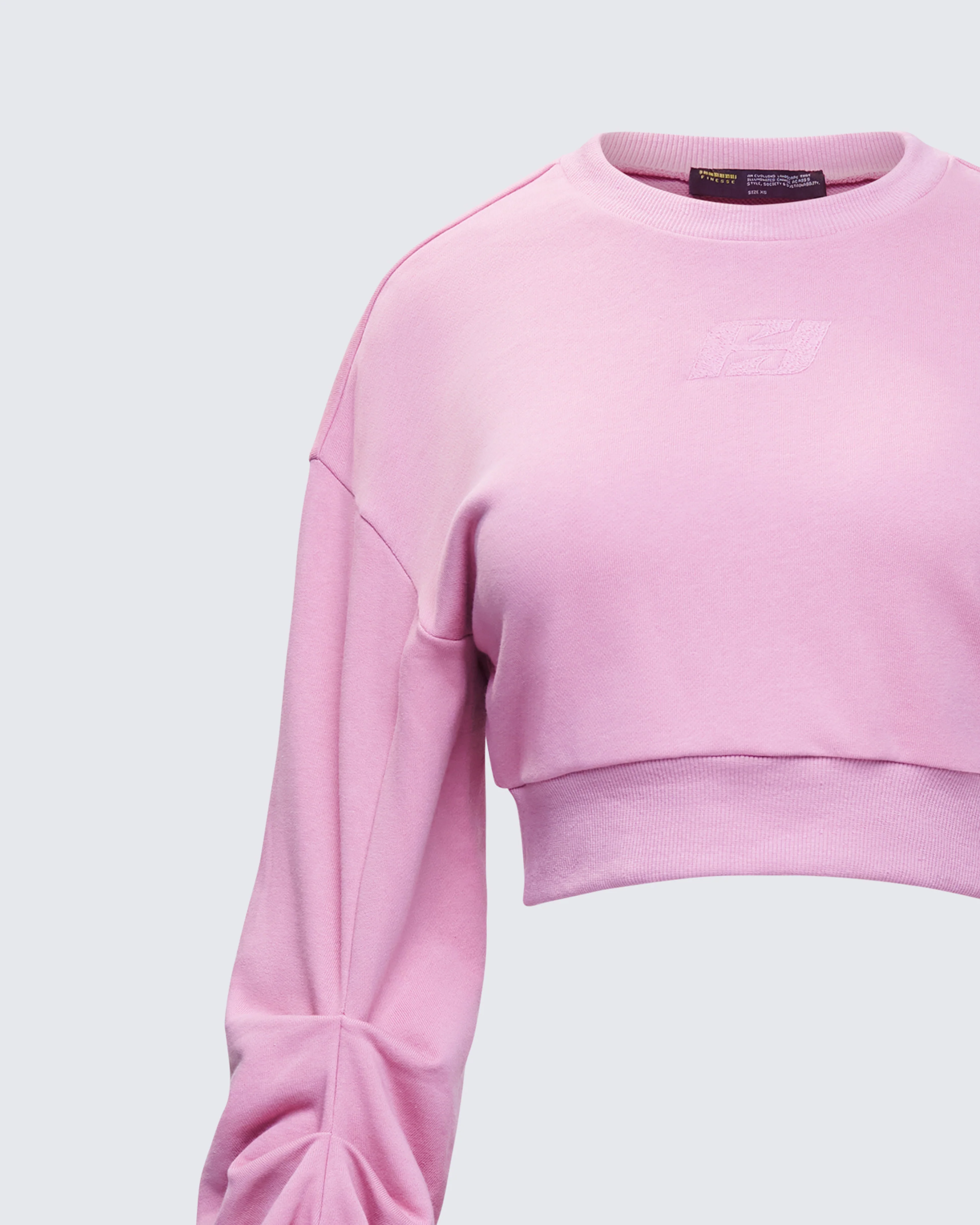 Una Pink Stacked Sleeve Sweatshirt - Image 6