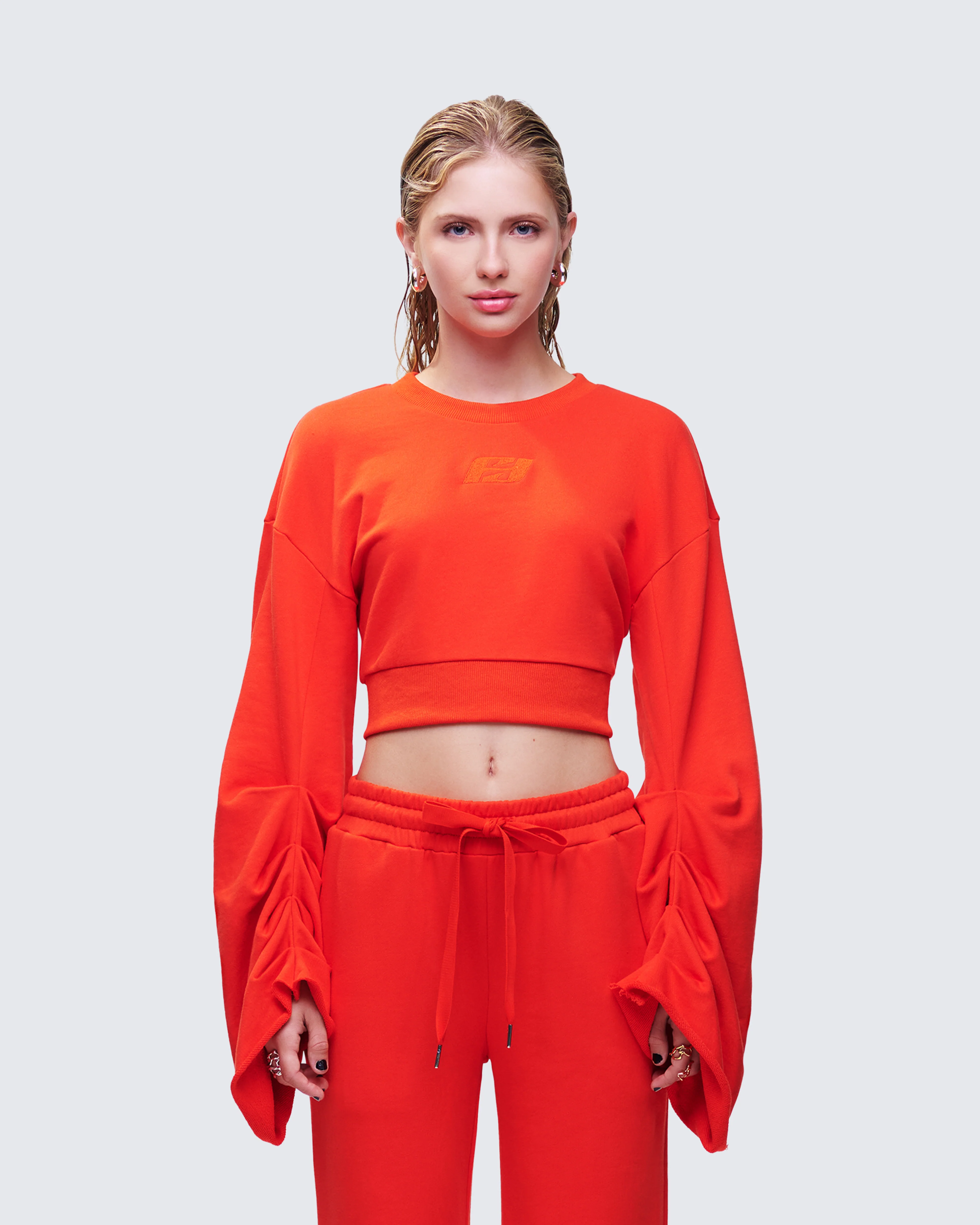 Una Red Stacked Sleeve Sweatshirt - Image 2