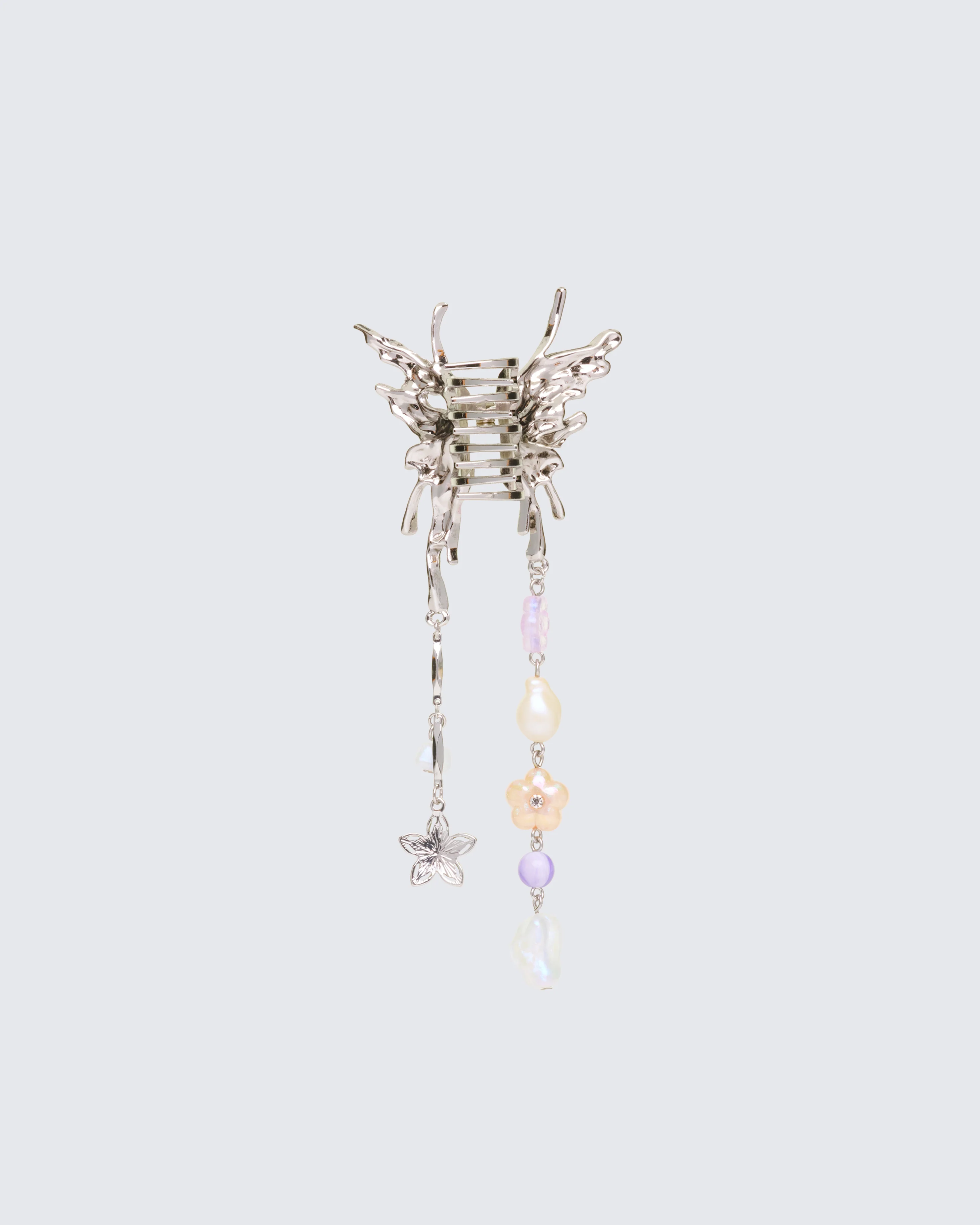 Ursa Silver Butterfly Hair Claw - Image 2