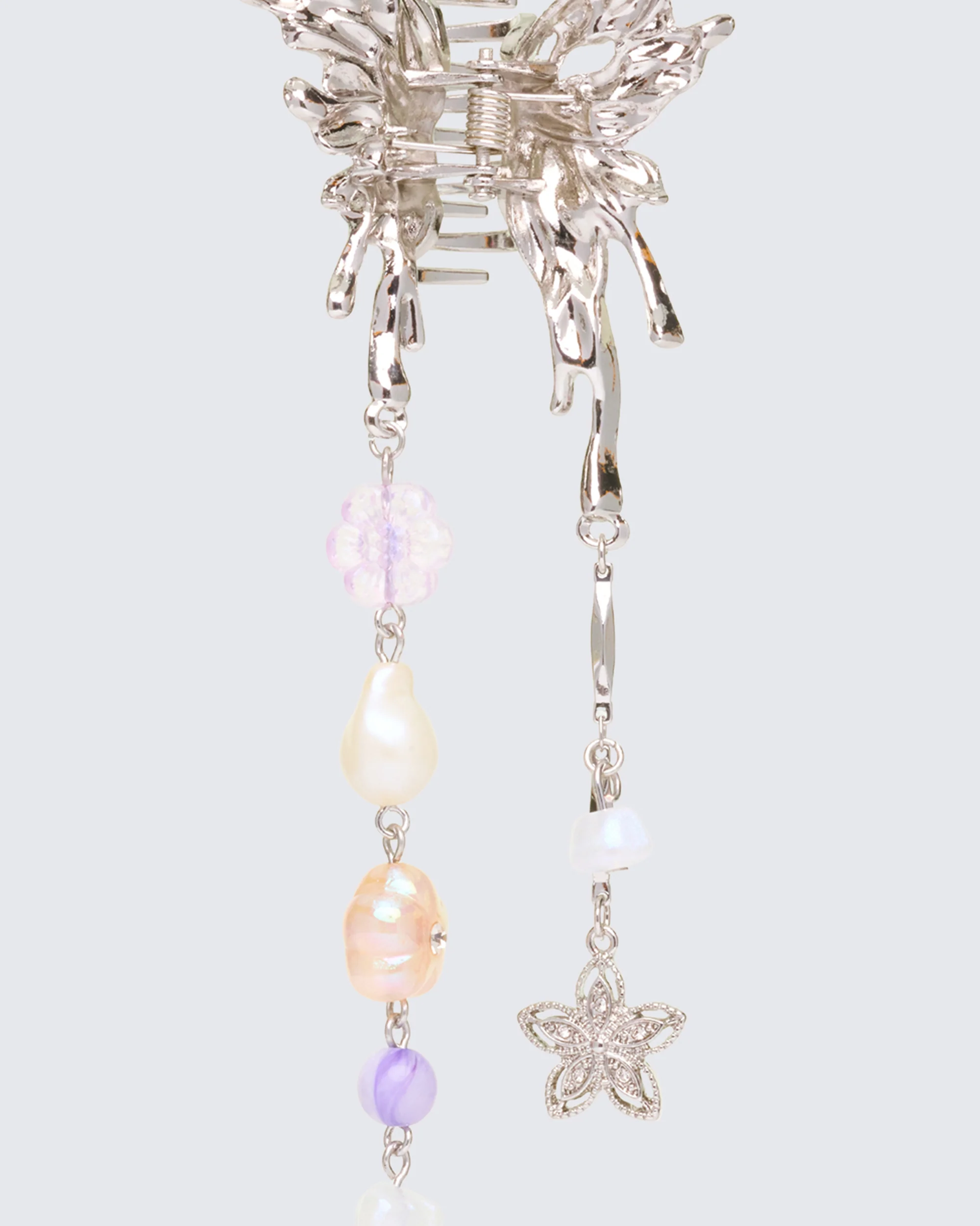 Ursa Silver Butterfly Hair Claw - Image 3