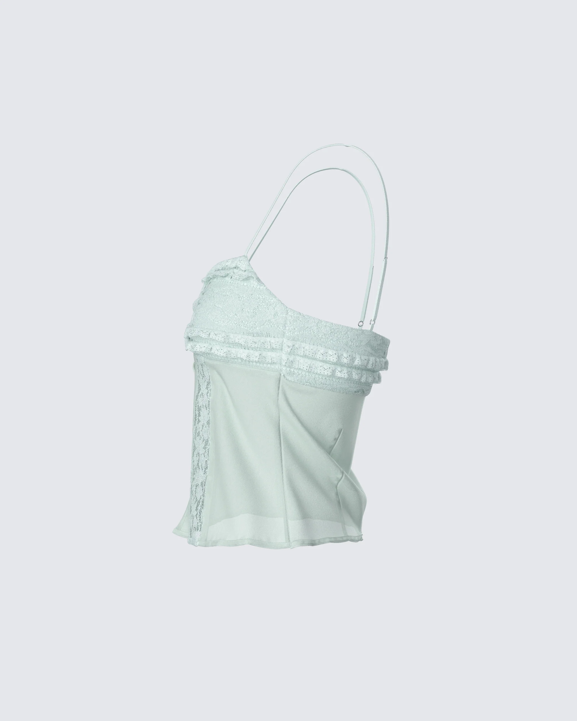 Ursuline Sage Ruffle Trim Cami Top - Image 2