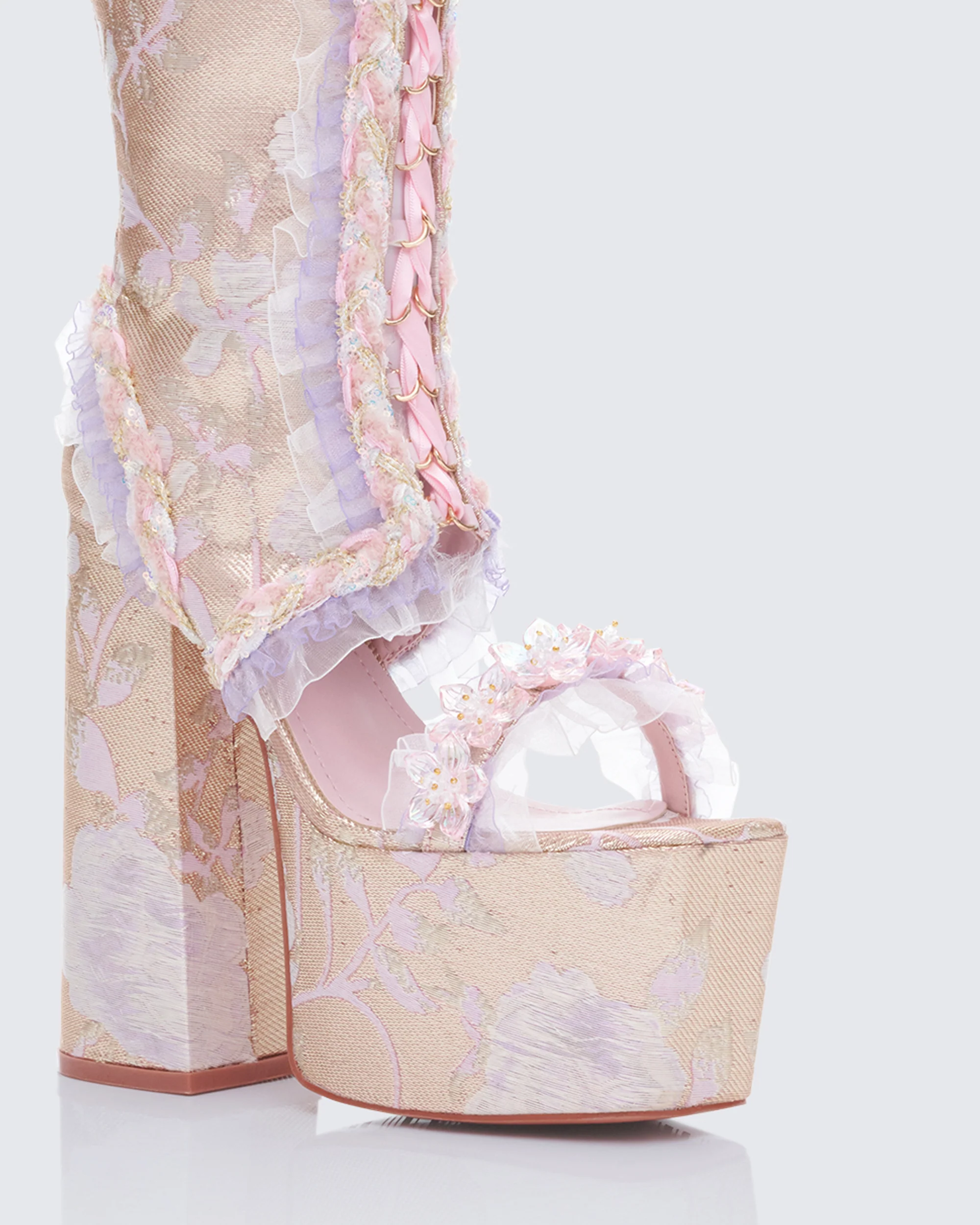 Valdis Pink Baroque Boot - Image 4