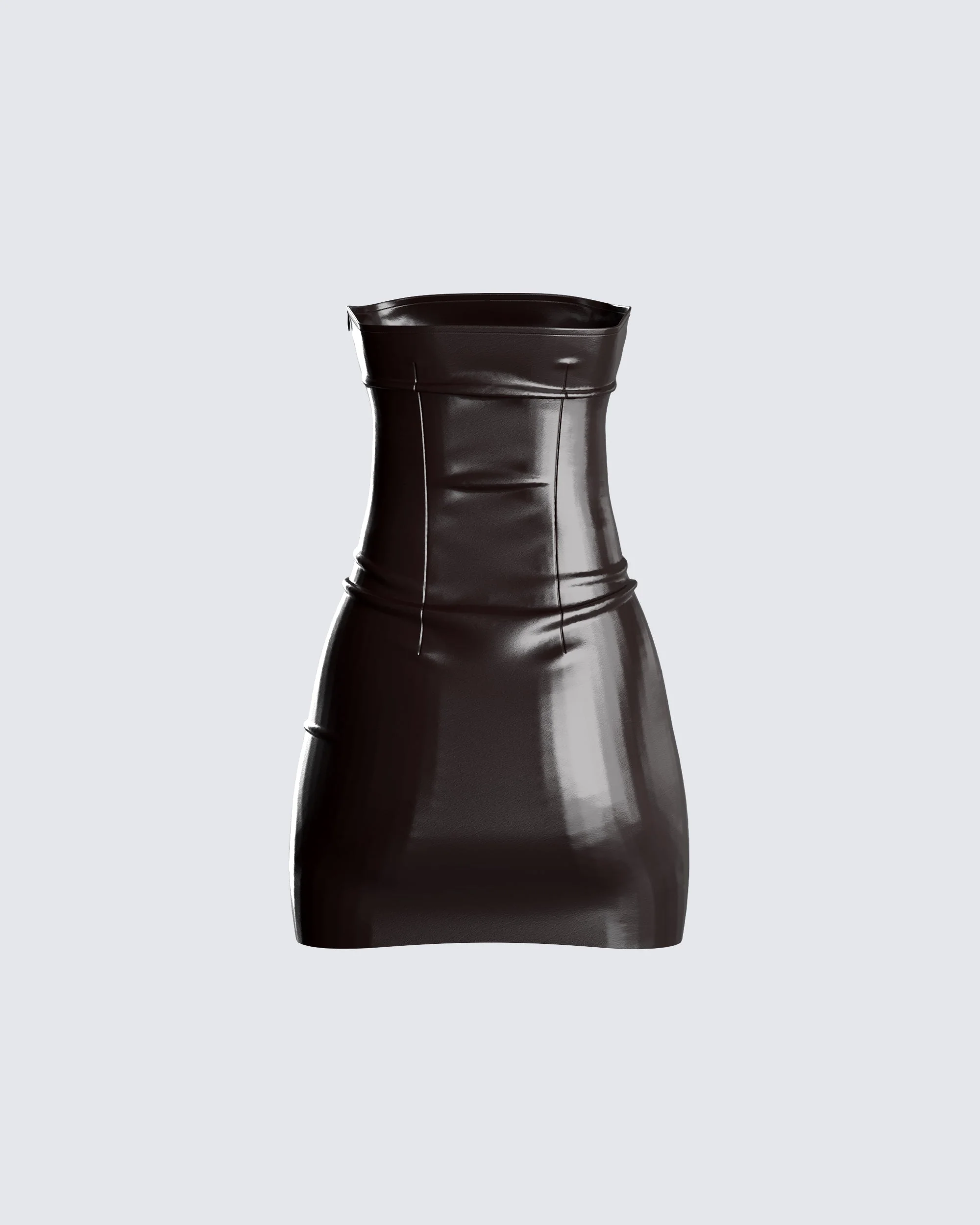Valerie Brown Vegan Leather Dress - Image 3
