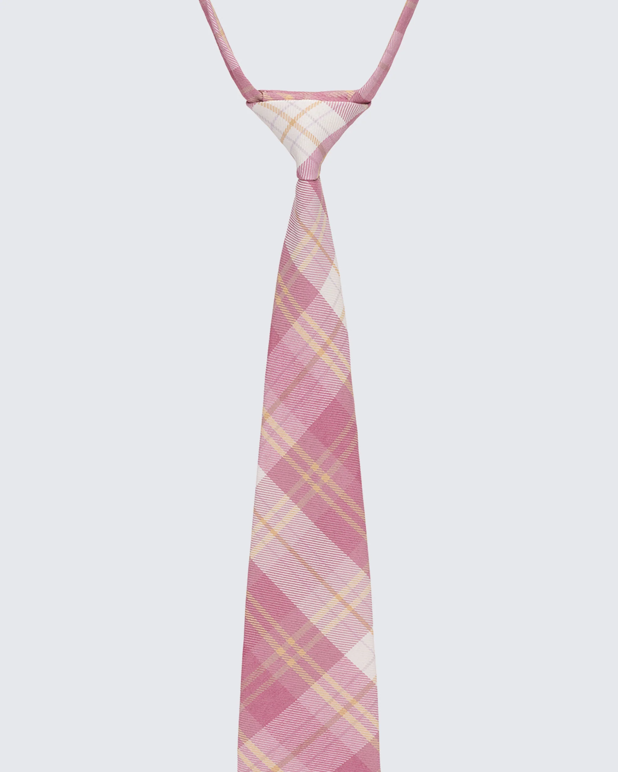 Valeska Pink Check Tie - Image 2