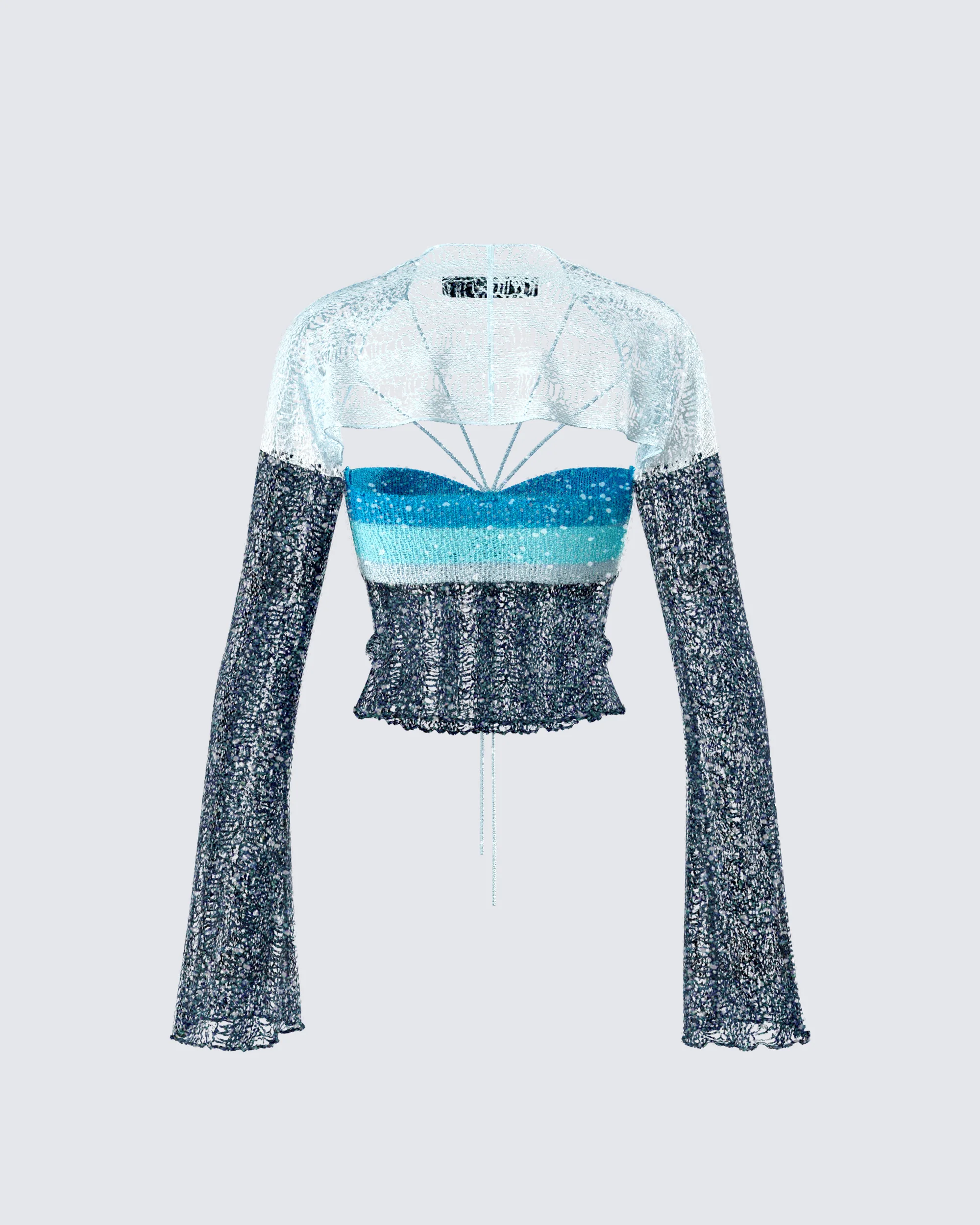 Vanessa Black Sequin Knit Top - Image 3