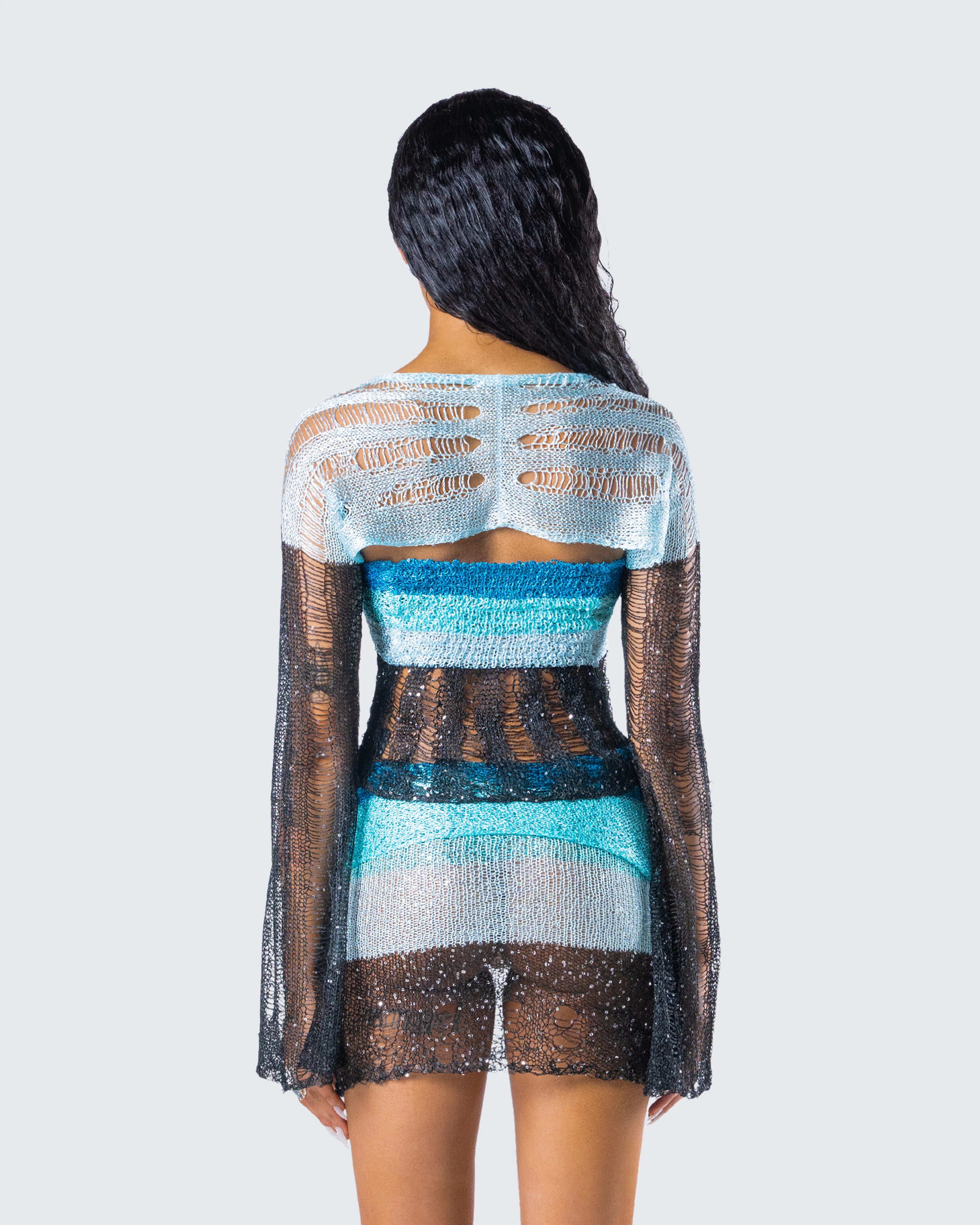 Vanessa Black Sequin Knit Top - Image 7