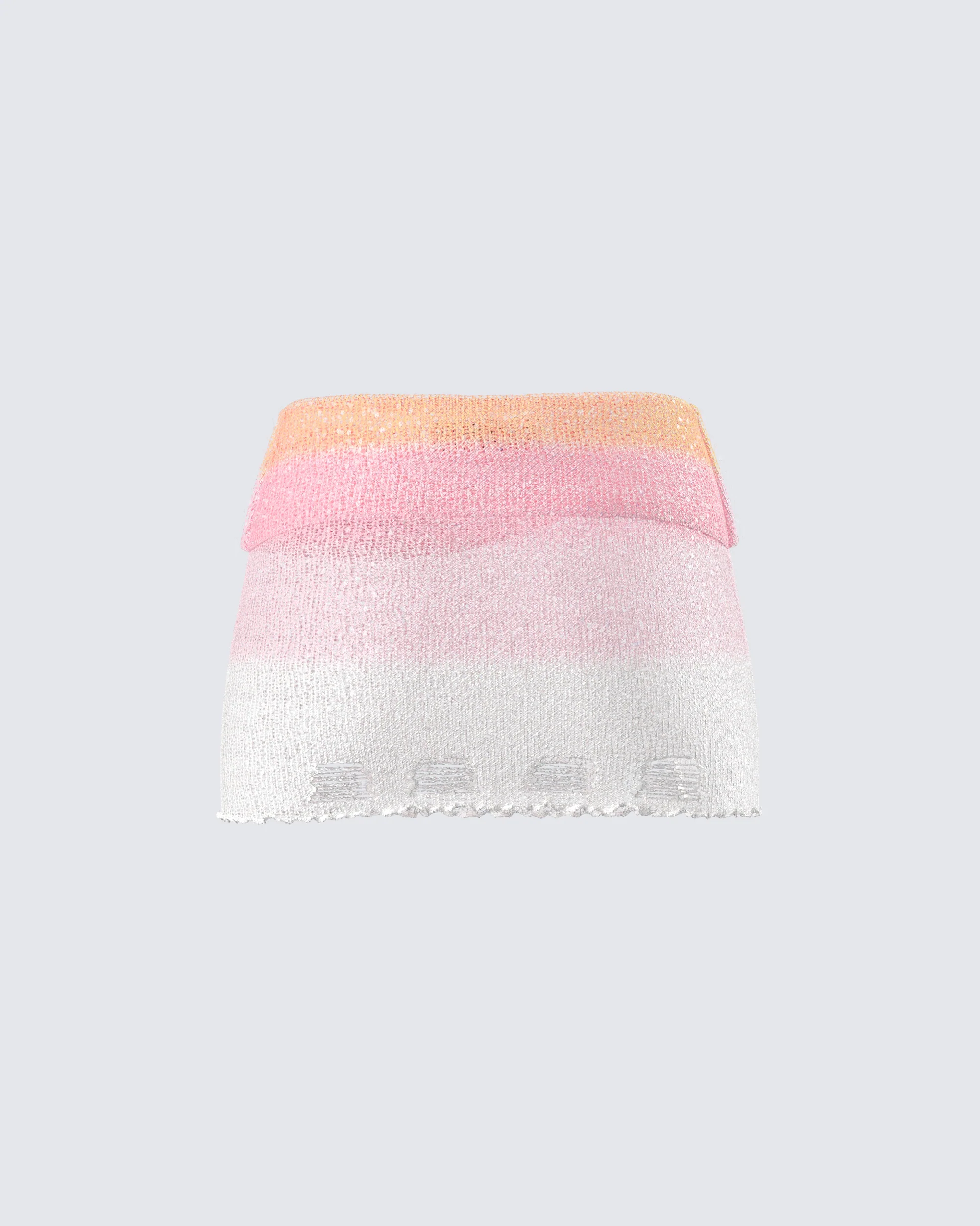 Vanessa Pink Sequin Knit Skirt - Image 3