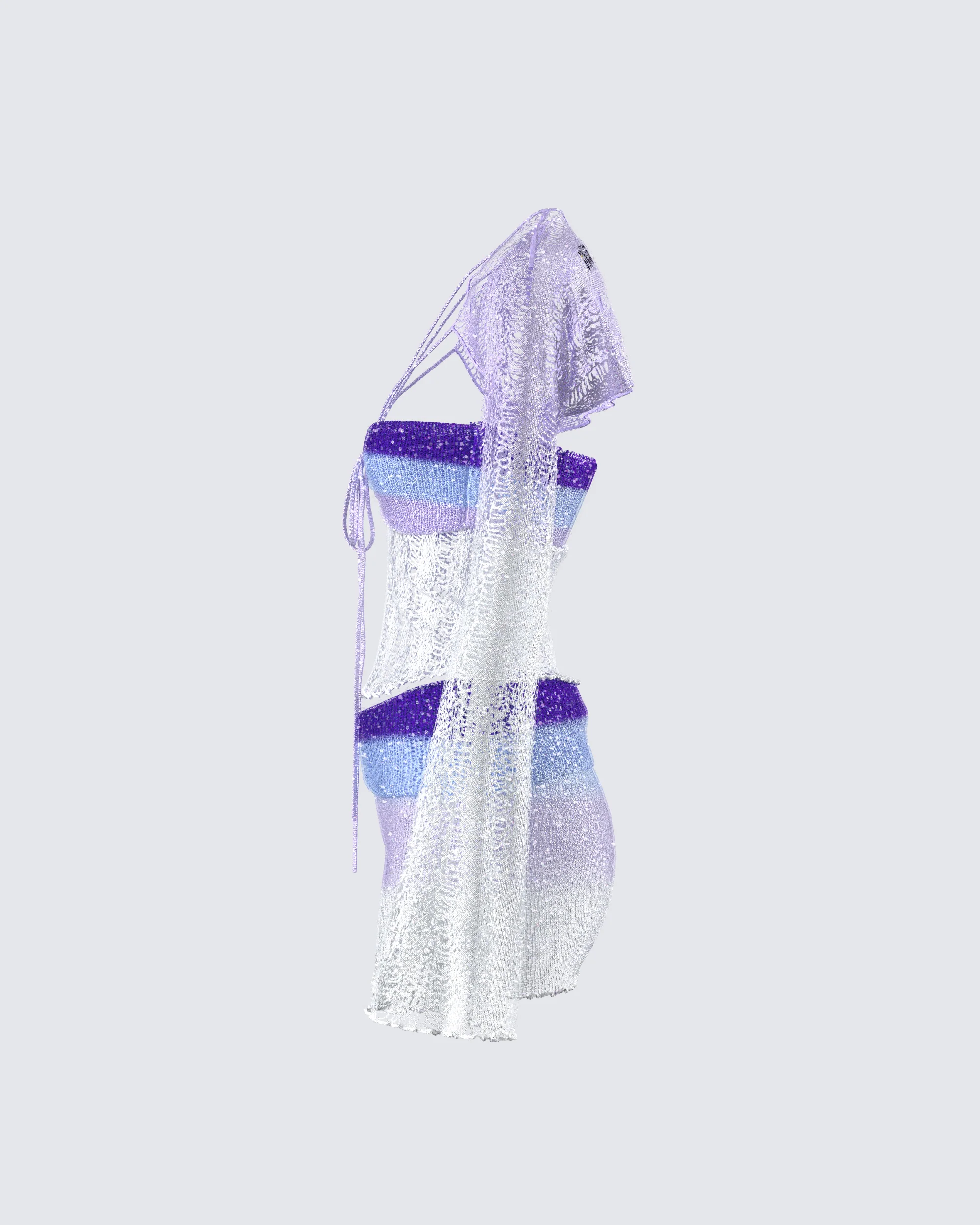 Vanessa Purple Sequin Knit Set - Image 2