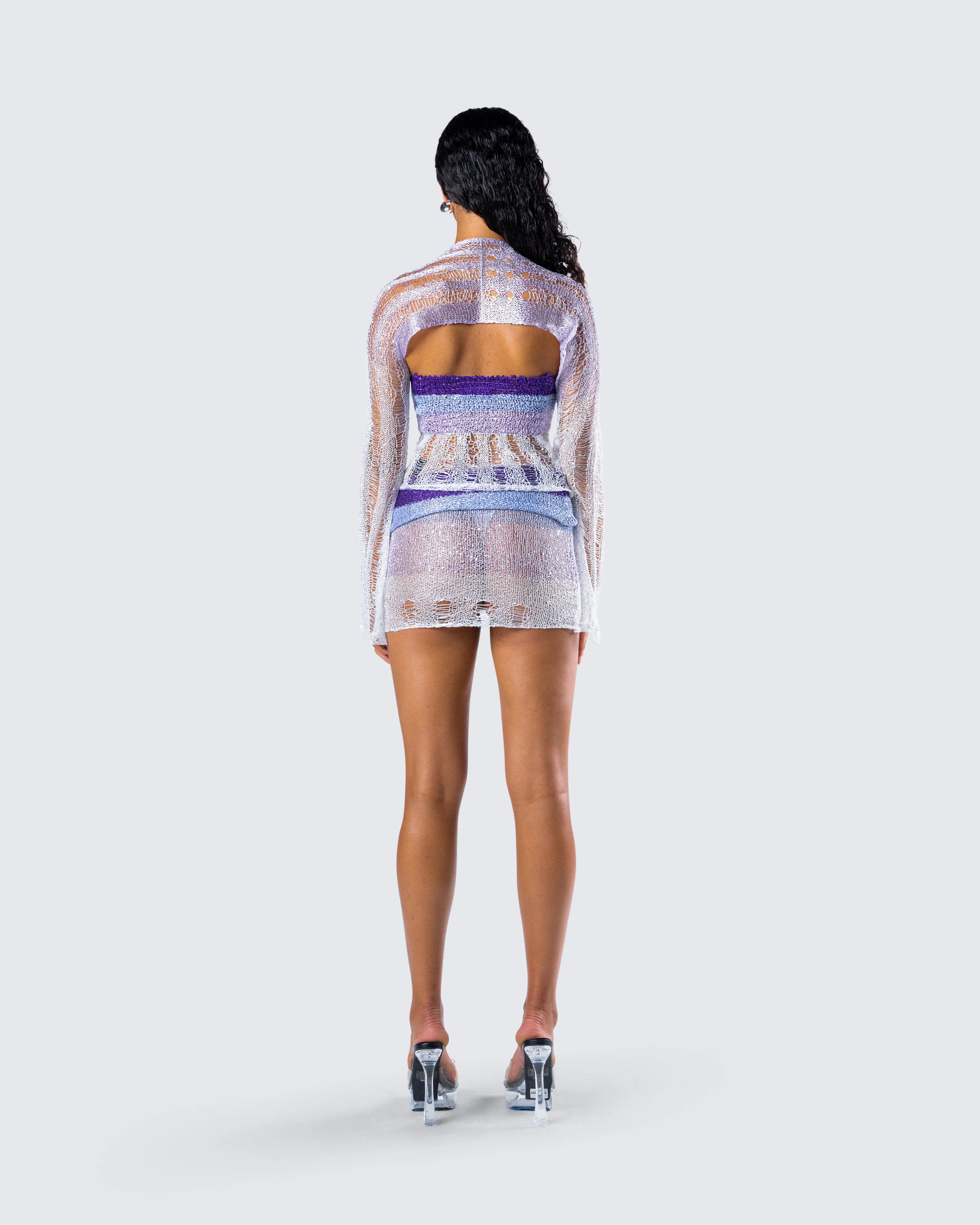 Vanessa Purple Sequin Knit Set - Image 7