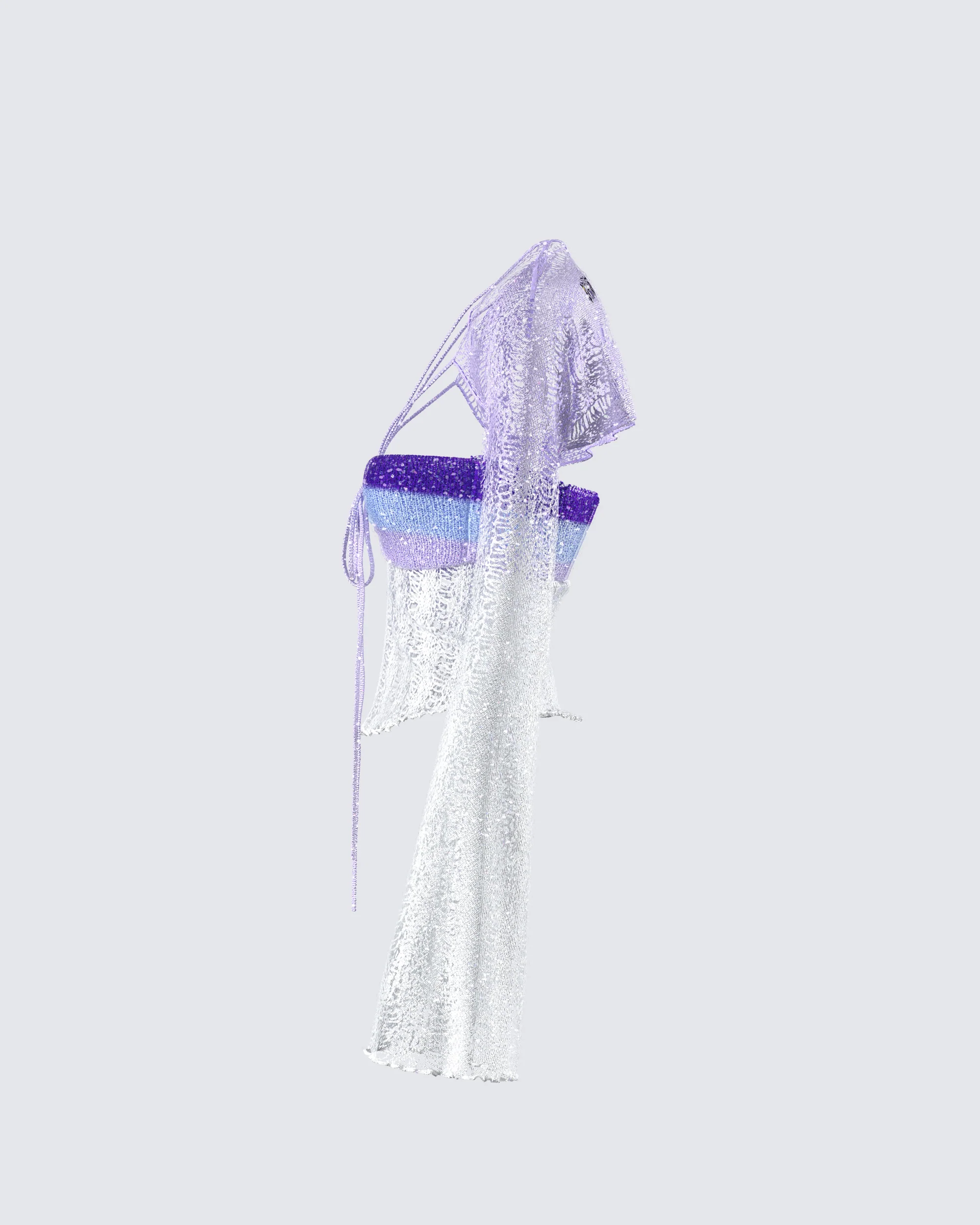 Vanessa Purple Sequin Knit Top - Image 2