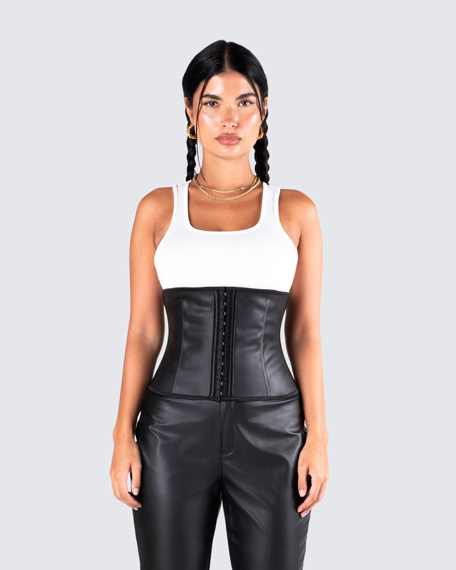 Vanya Black Compression Corset Top - Image 4