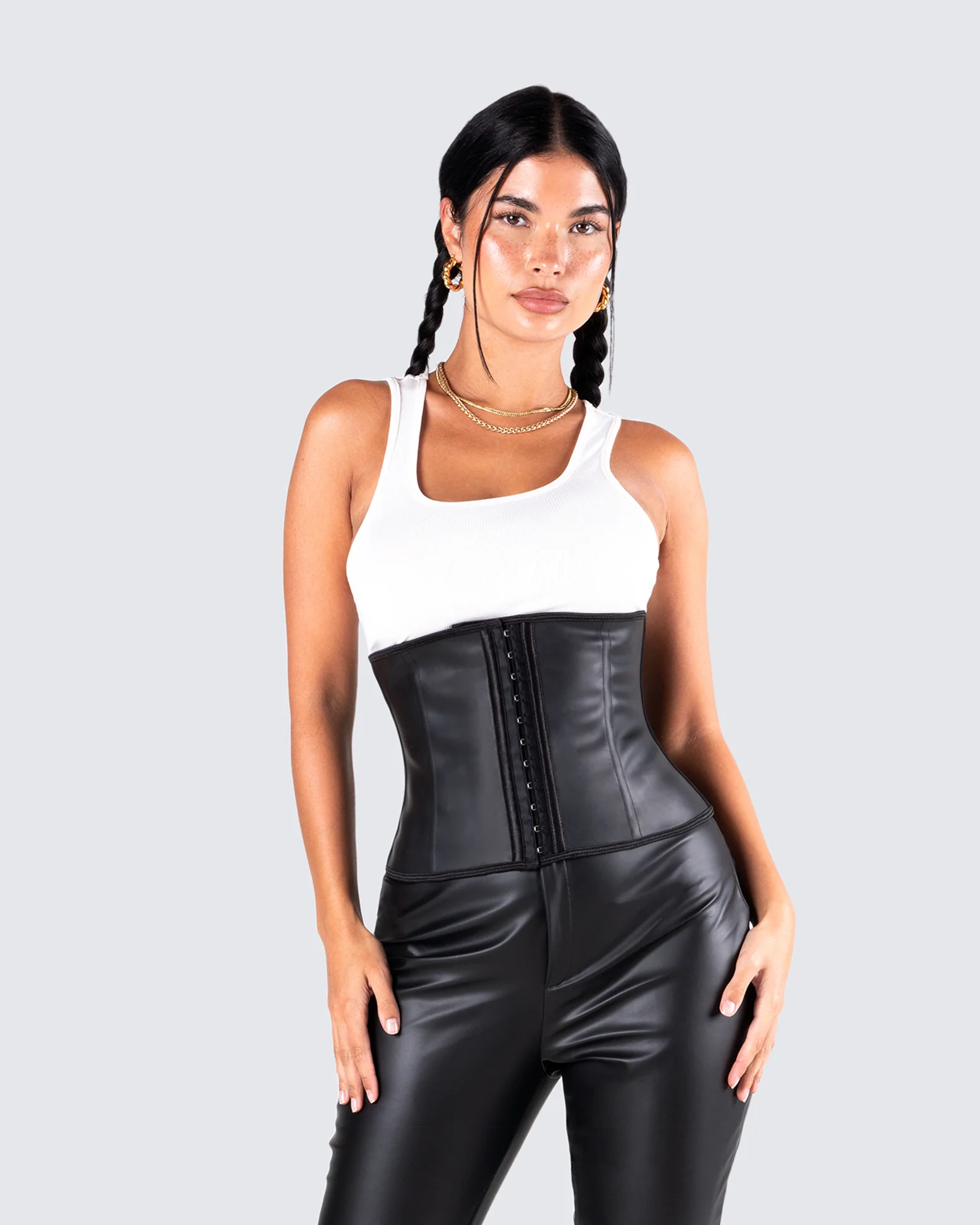 Vanya Black Compression Corset Top - Image 7