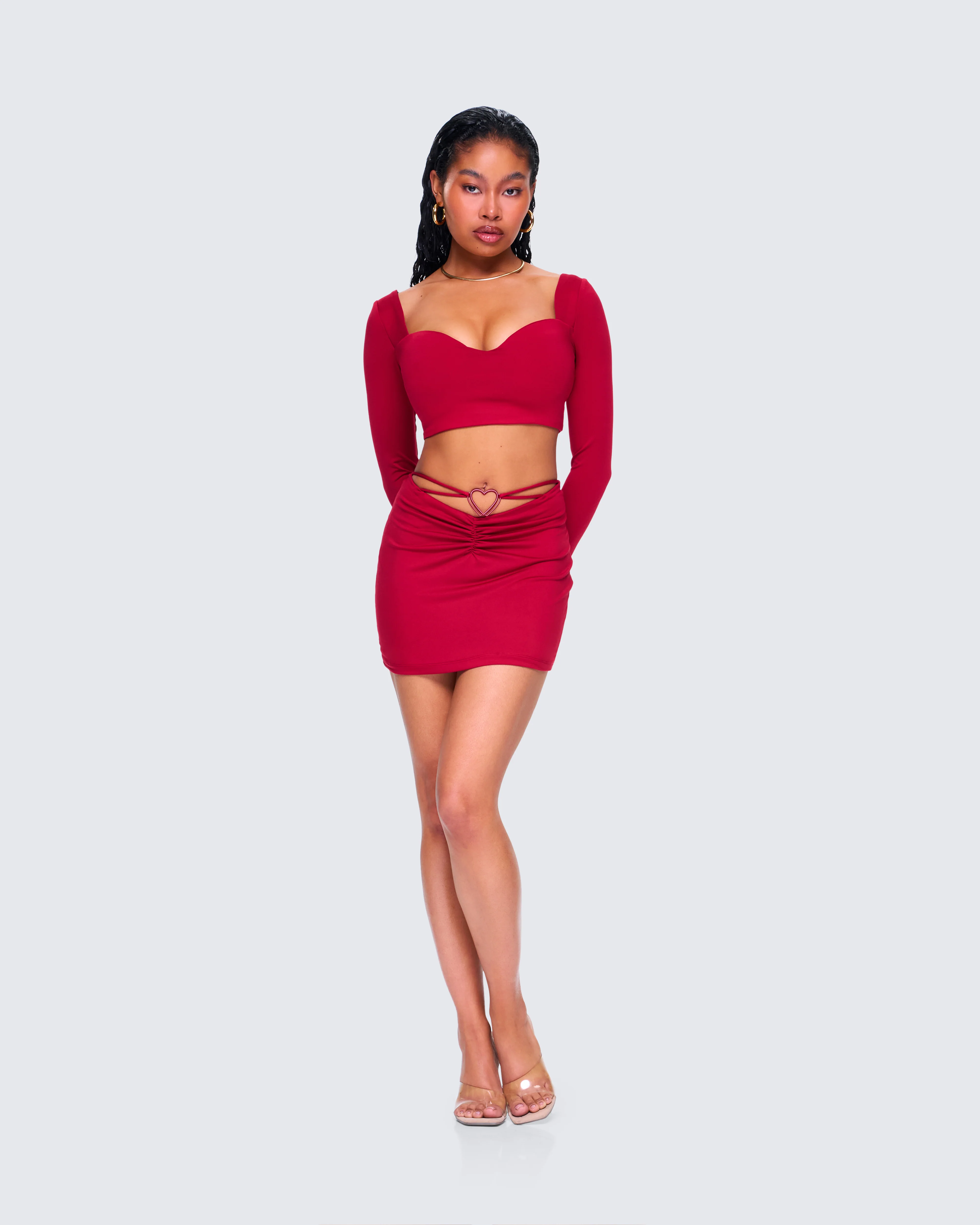 Venetia Red Heart Mini Skirt - Image 8