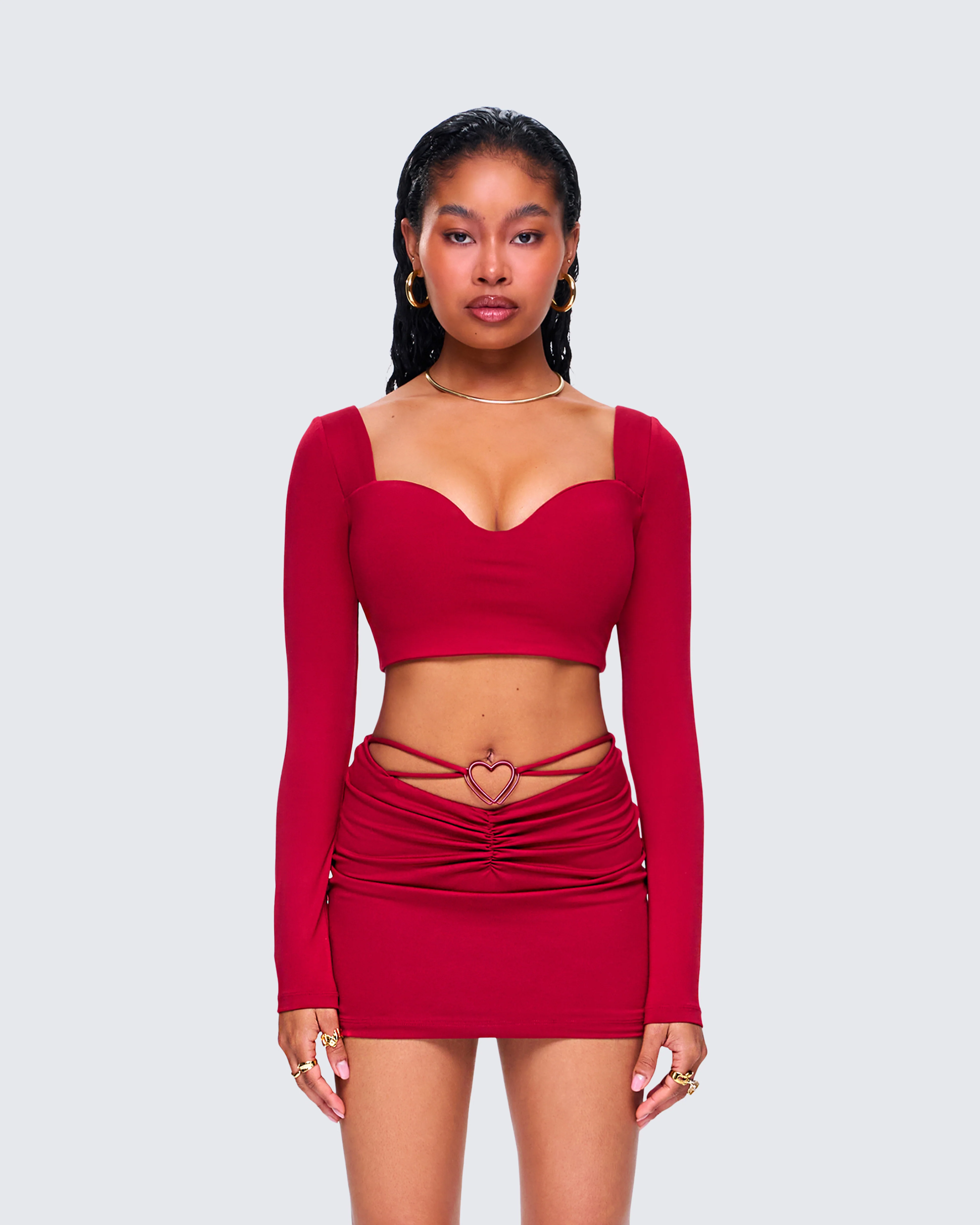 Venetia Red Sweetheart Top - Image 4