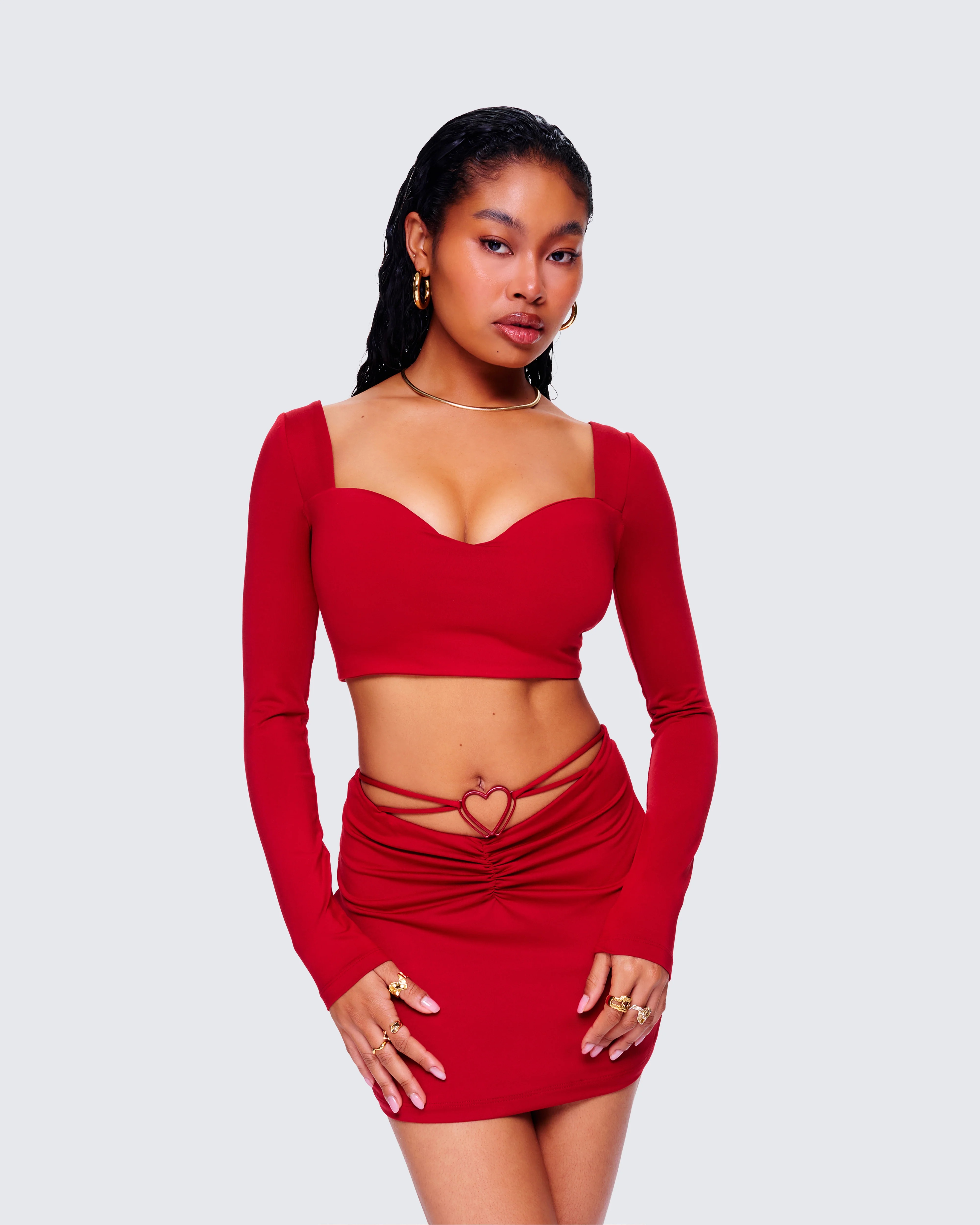 Venetia Red Sweetheart Top - Image 6