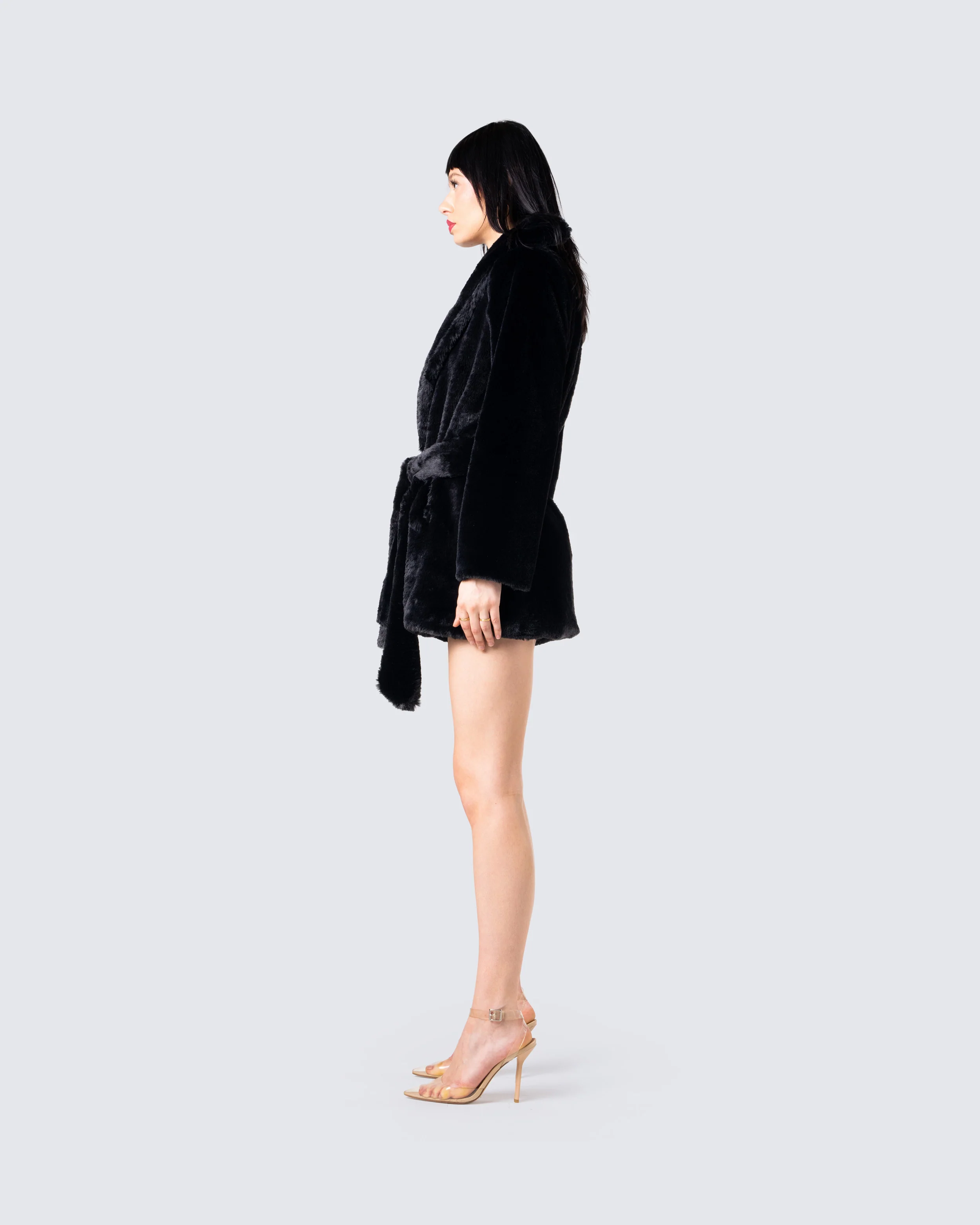 Victoria Black Fur Coat - Image 5