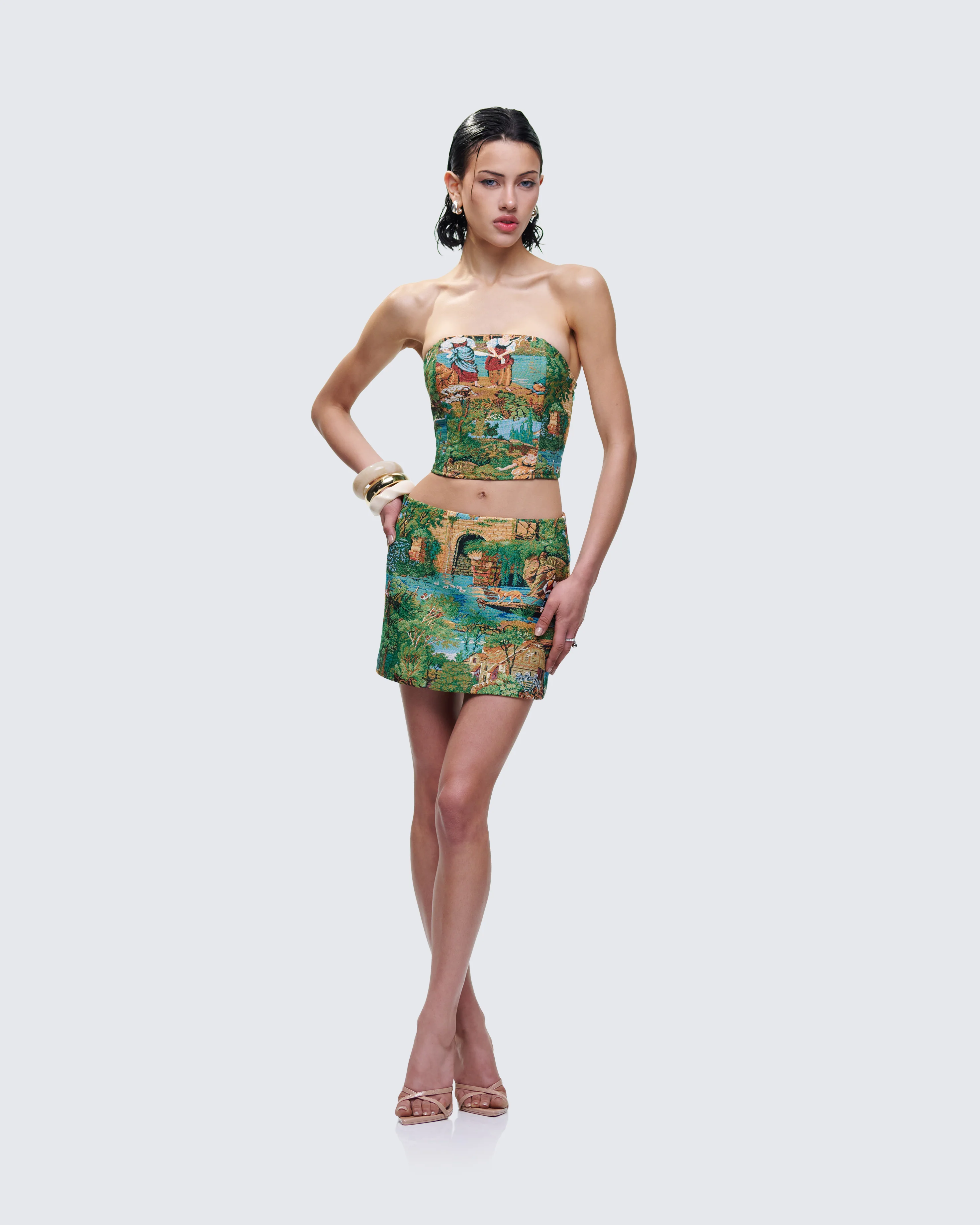 Viola Tapestry A-Line Mini Skirt - Image 5