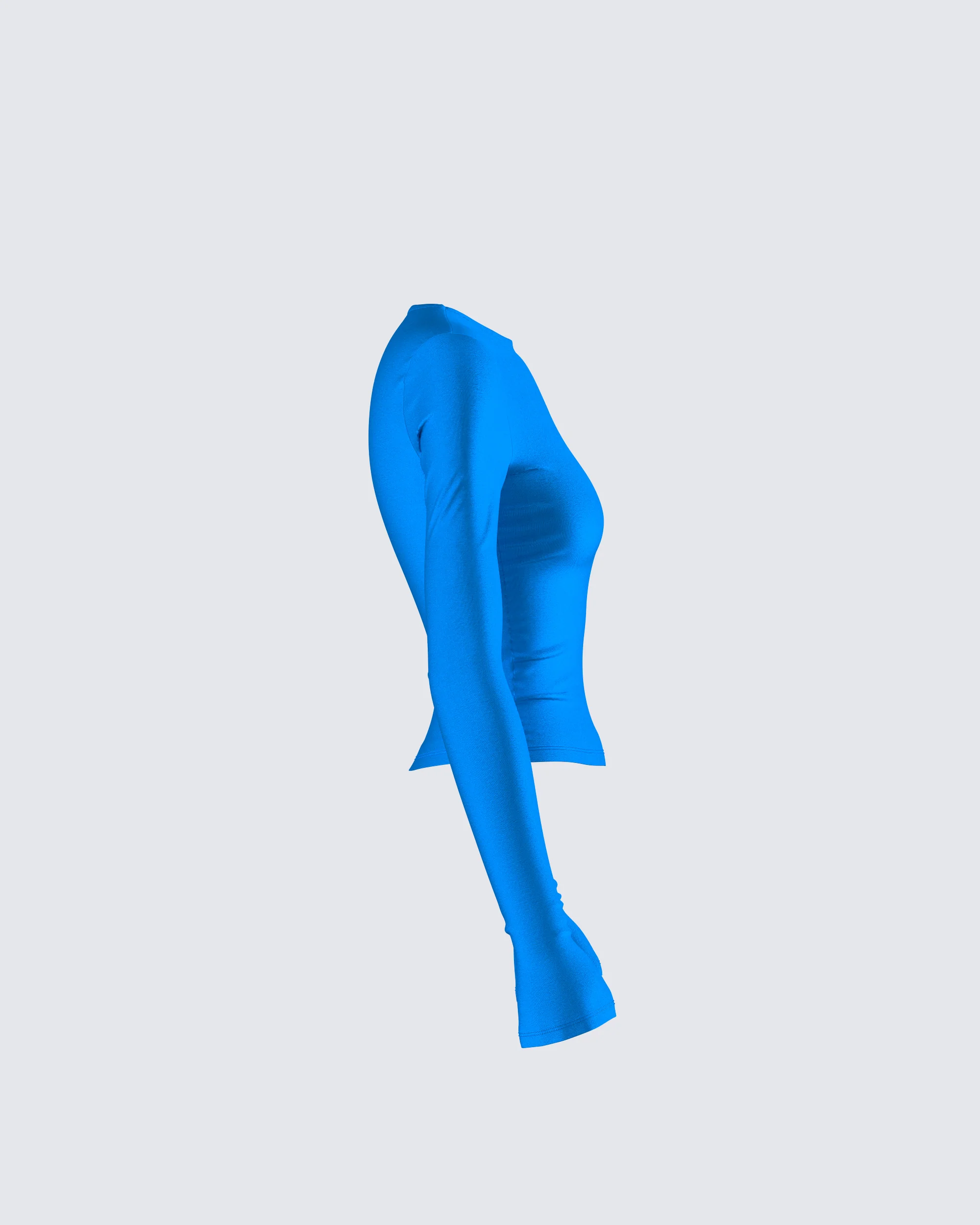 Vivi Blue Jersey Long Sleeve Top - Image 2
