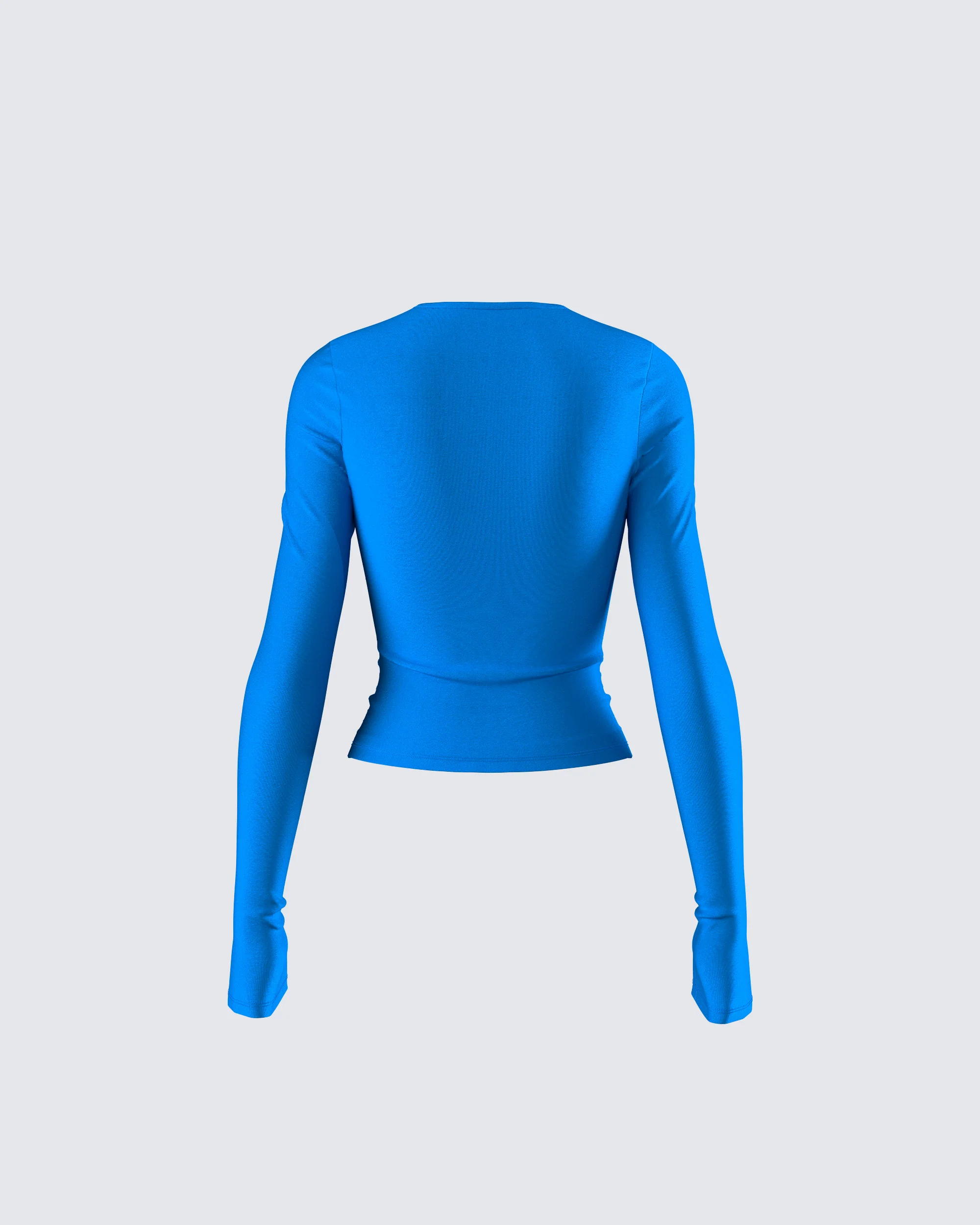 Vivi Blue Jersey Long Sleeve Top - Image 3