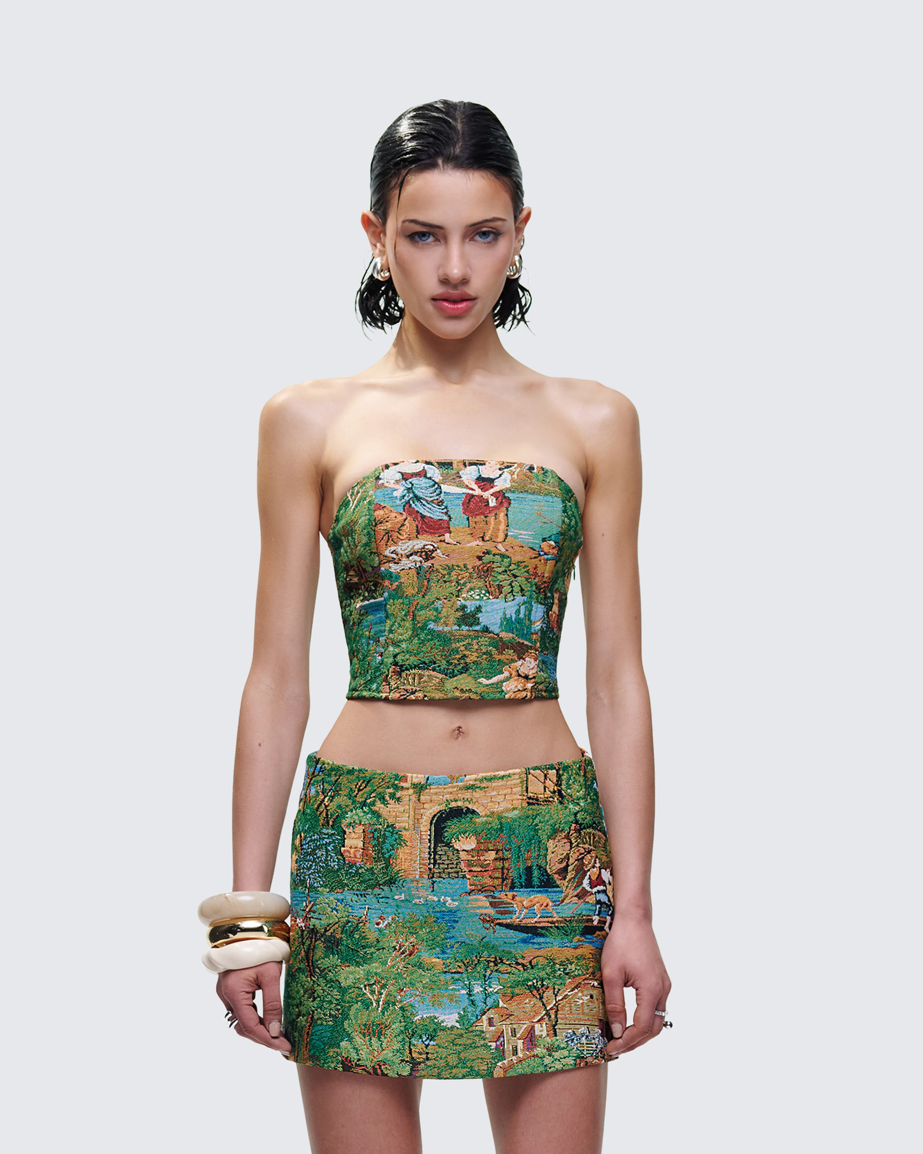 Viviette Tapestry Corset Top - Image 2