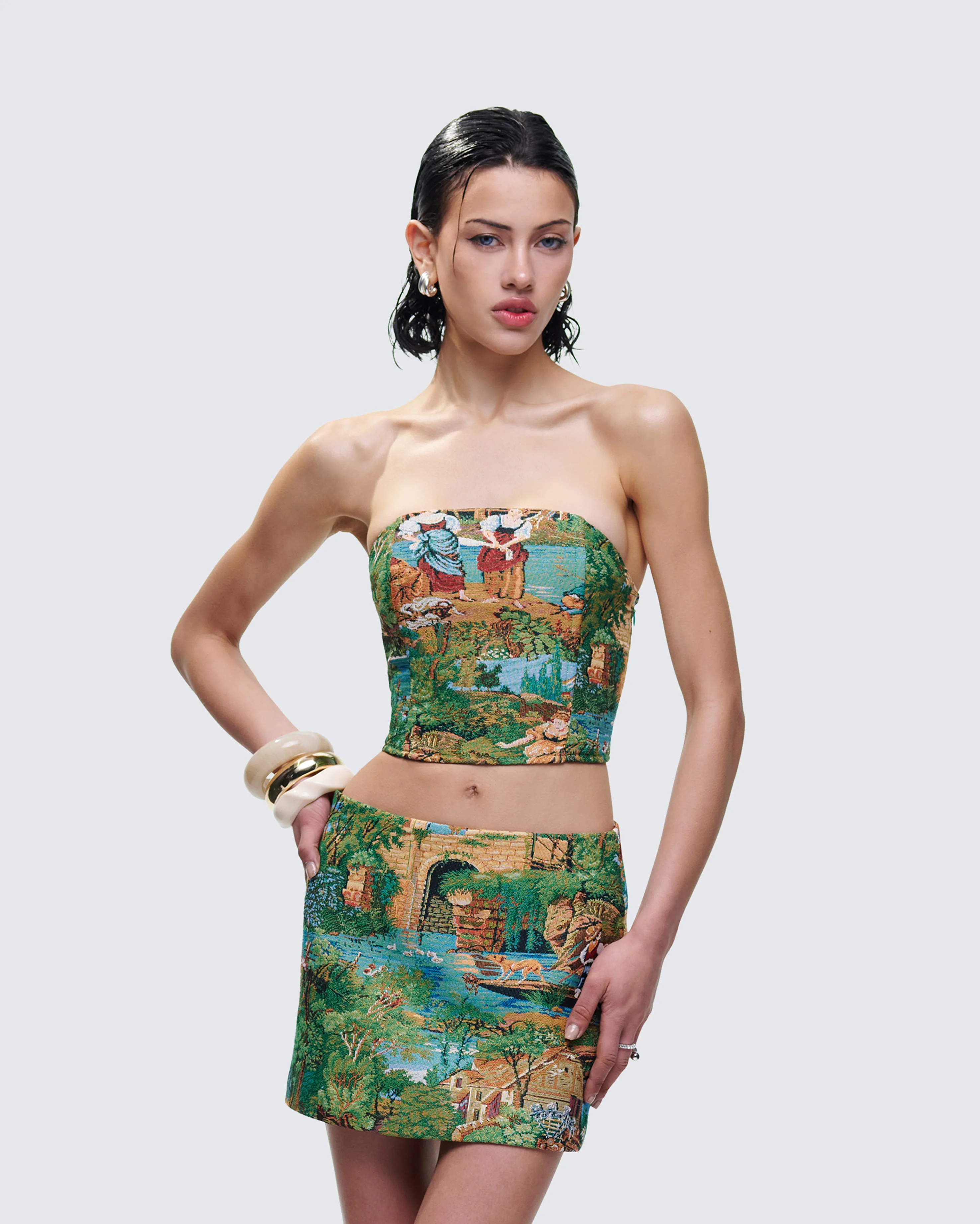 Viviette Tapestry Corset Top - Image 3