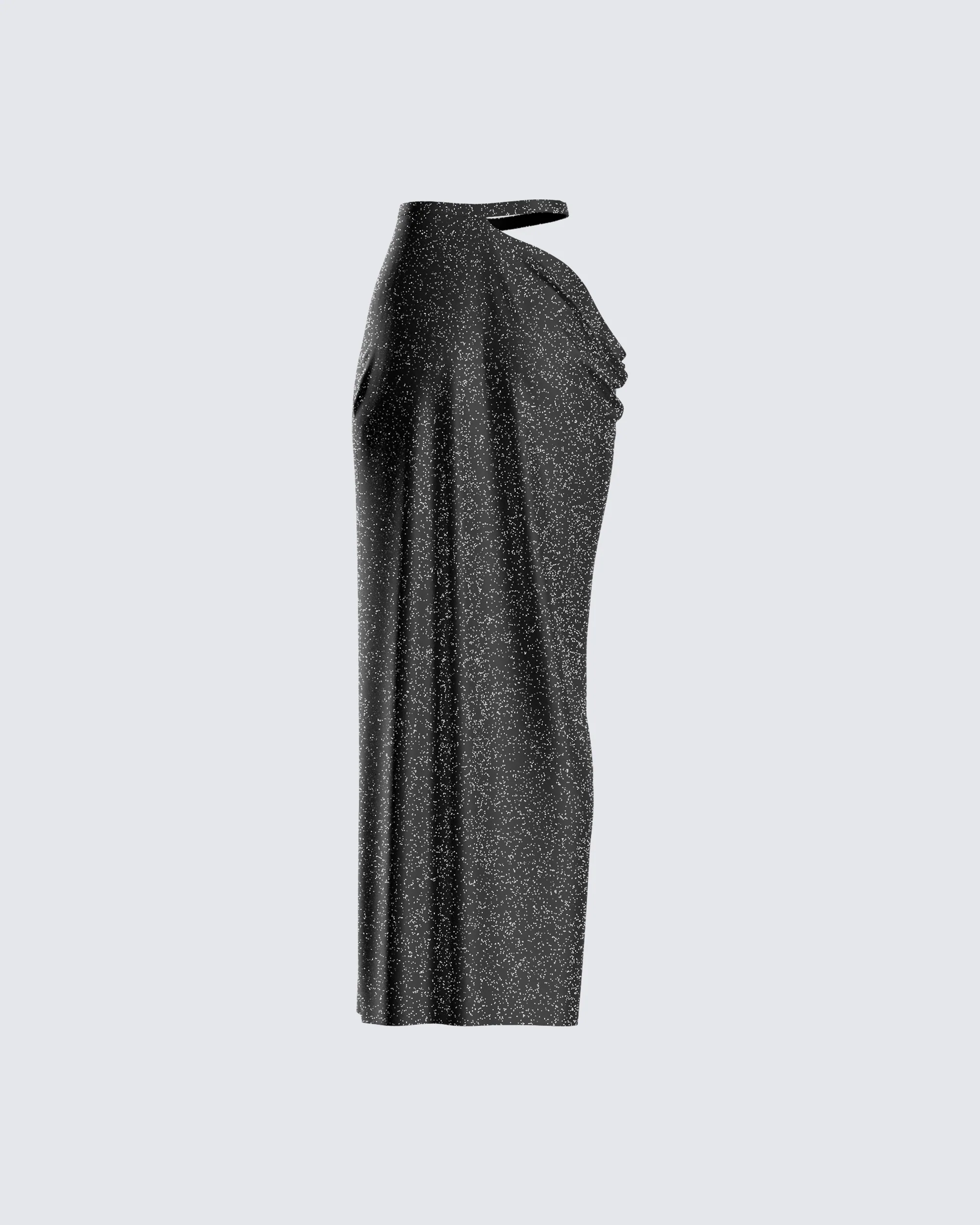 Whitney Black Shimmer Maxi Skirt - Image 3