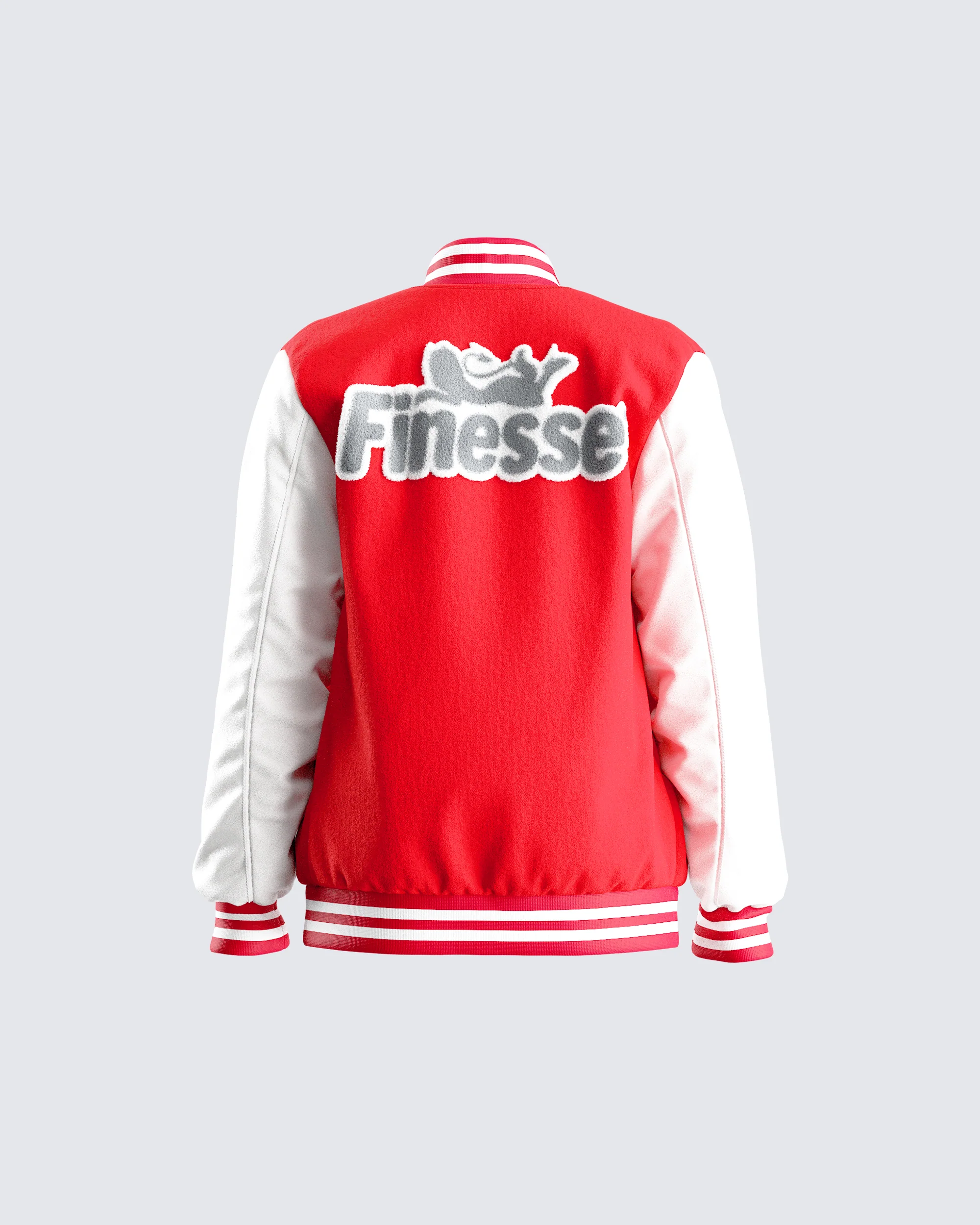 Yai Red Varsity Logo Patch Jacket - Image 3