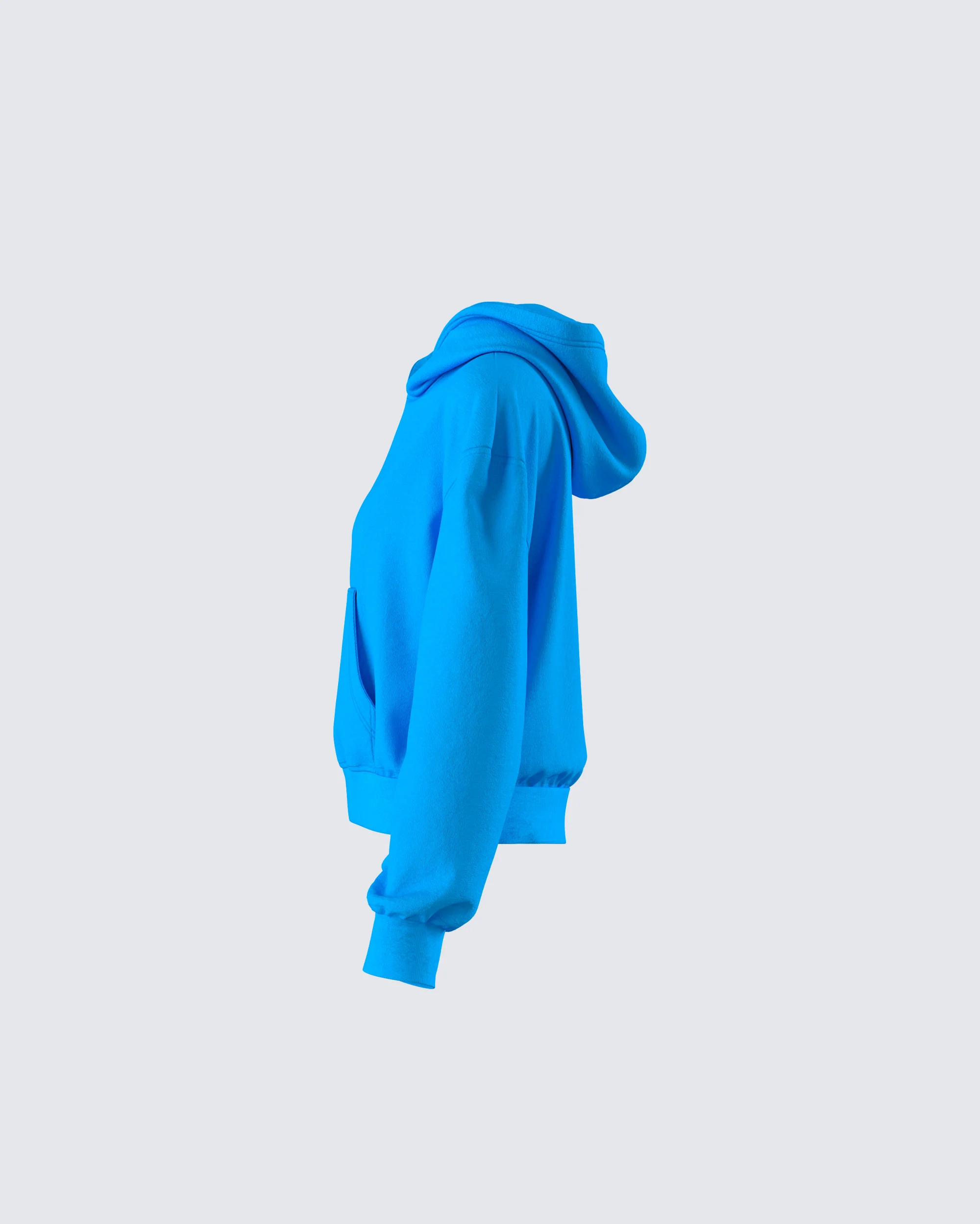 Yamuna Blue Fleece Hoodie - Image 2