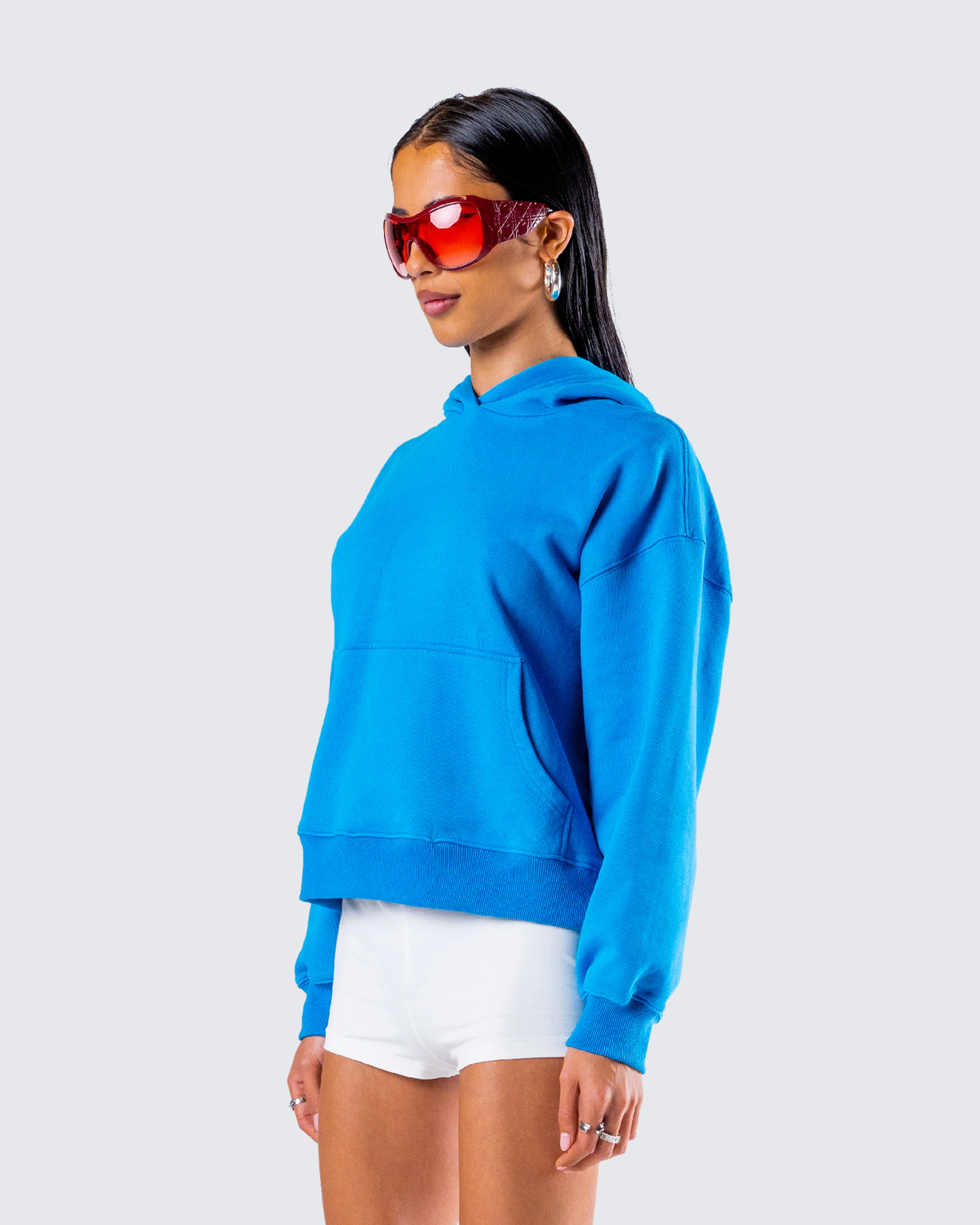 Yamuna Blue Fleece Hoodie - Image 5
