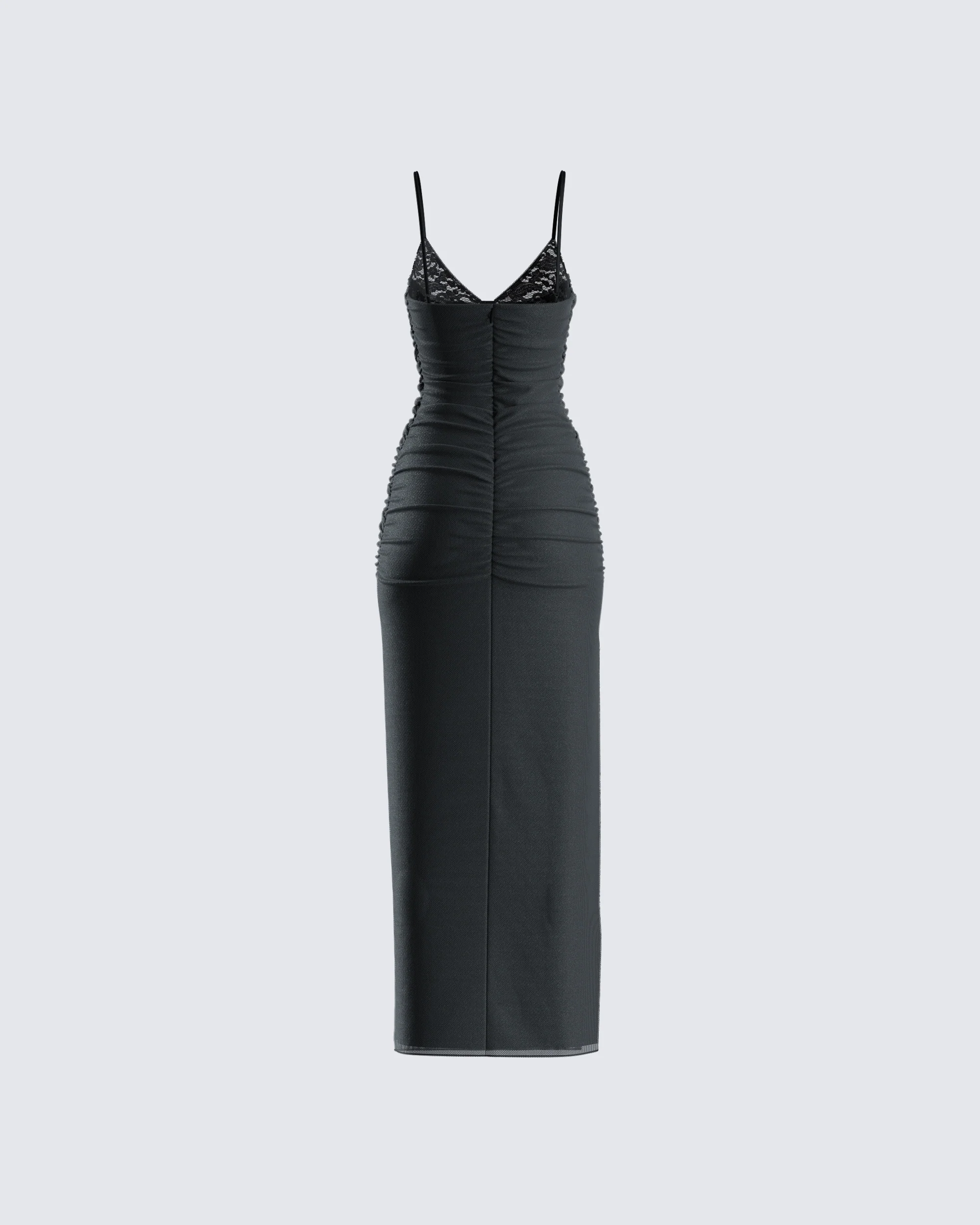 Yan Black Lace Maxi Corset Dress - Image 3
