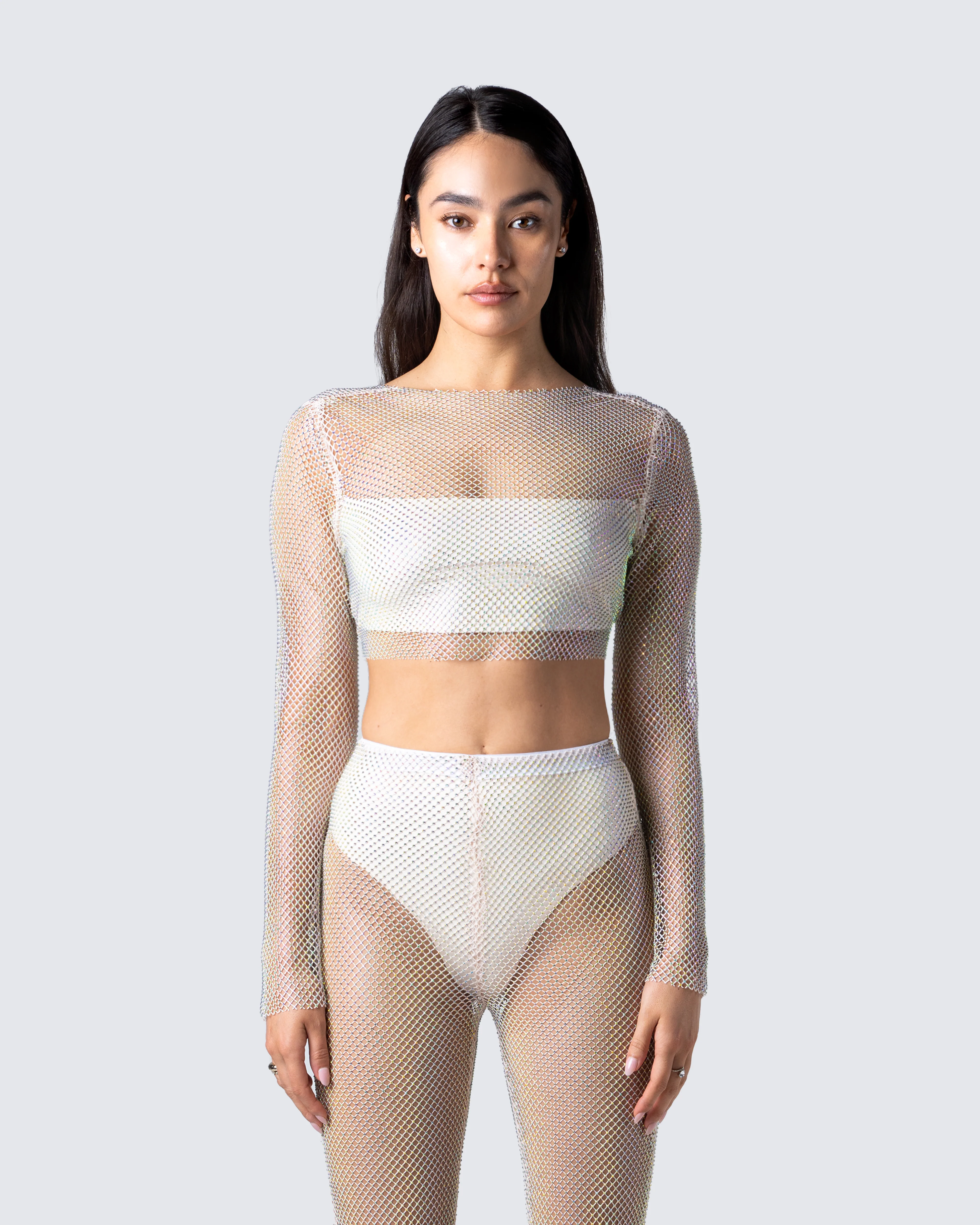 Yanni Cream Rhinestone Top - Image 4