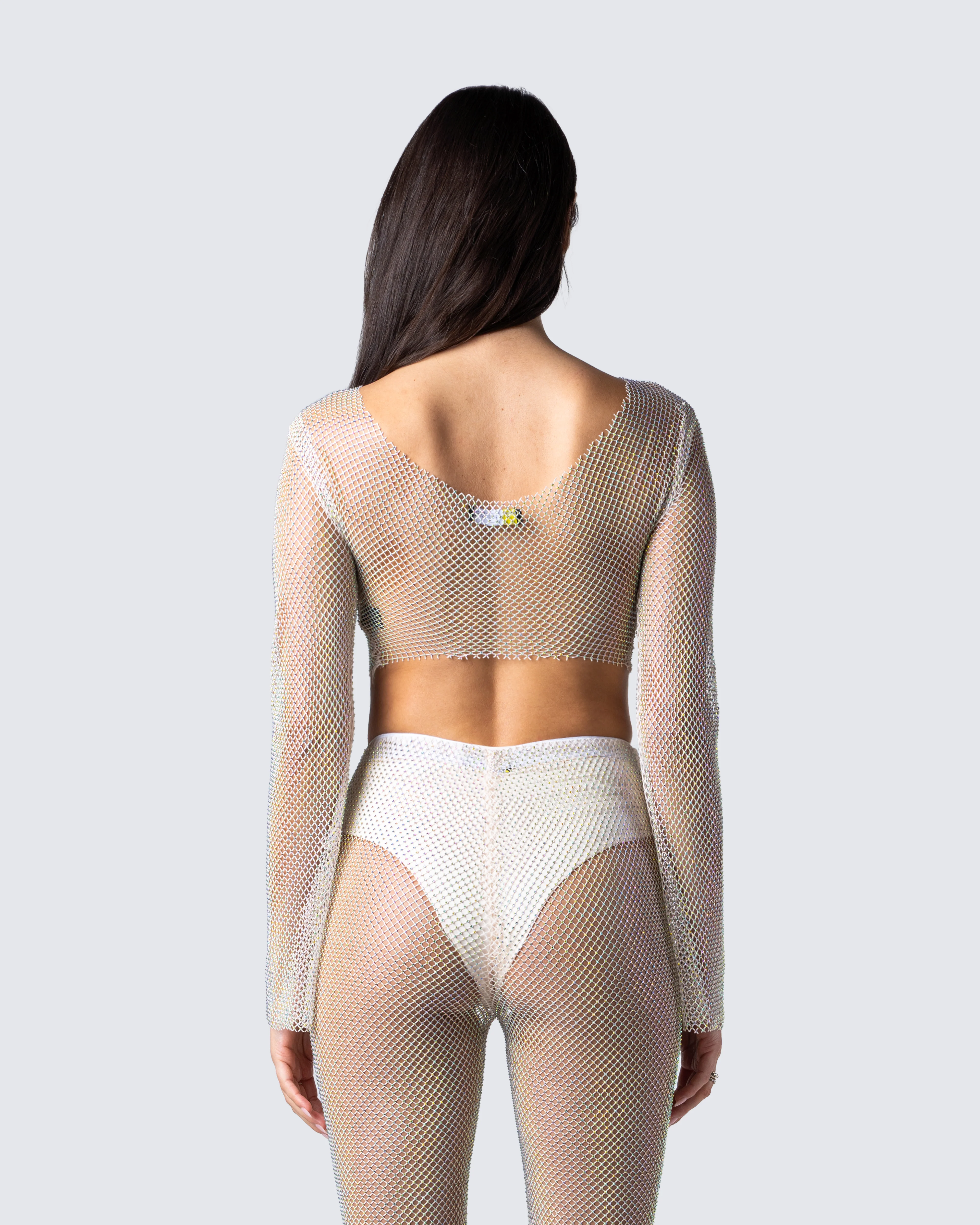 Yanni Cream Rhinestone Top - Image 6