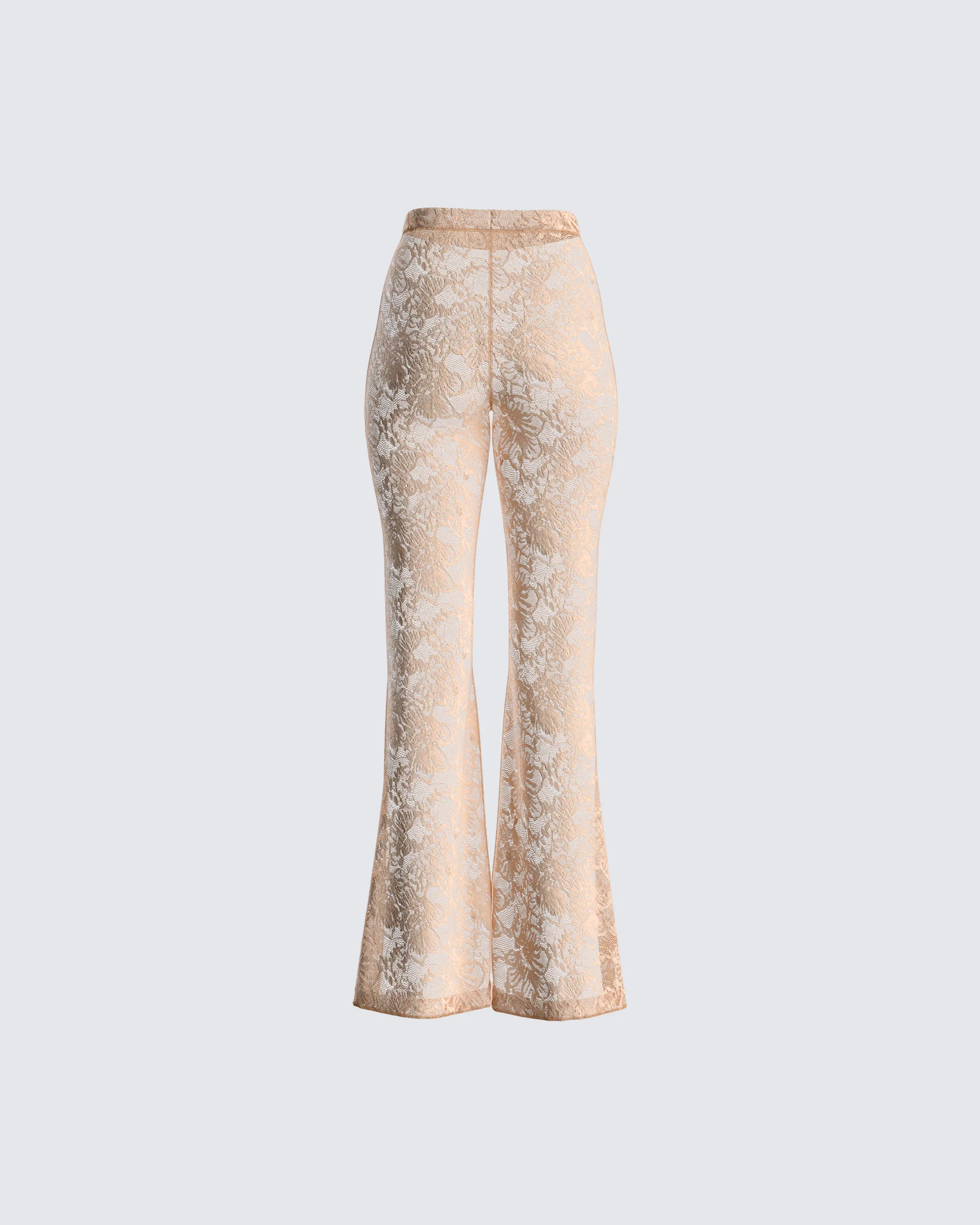 Yuri Peach Lace Pant - Image 3